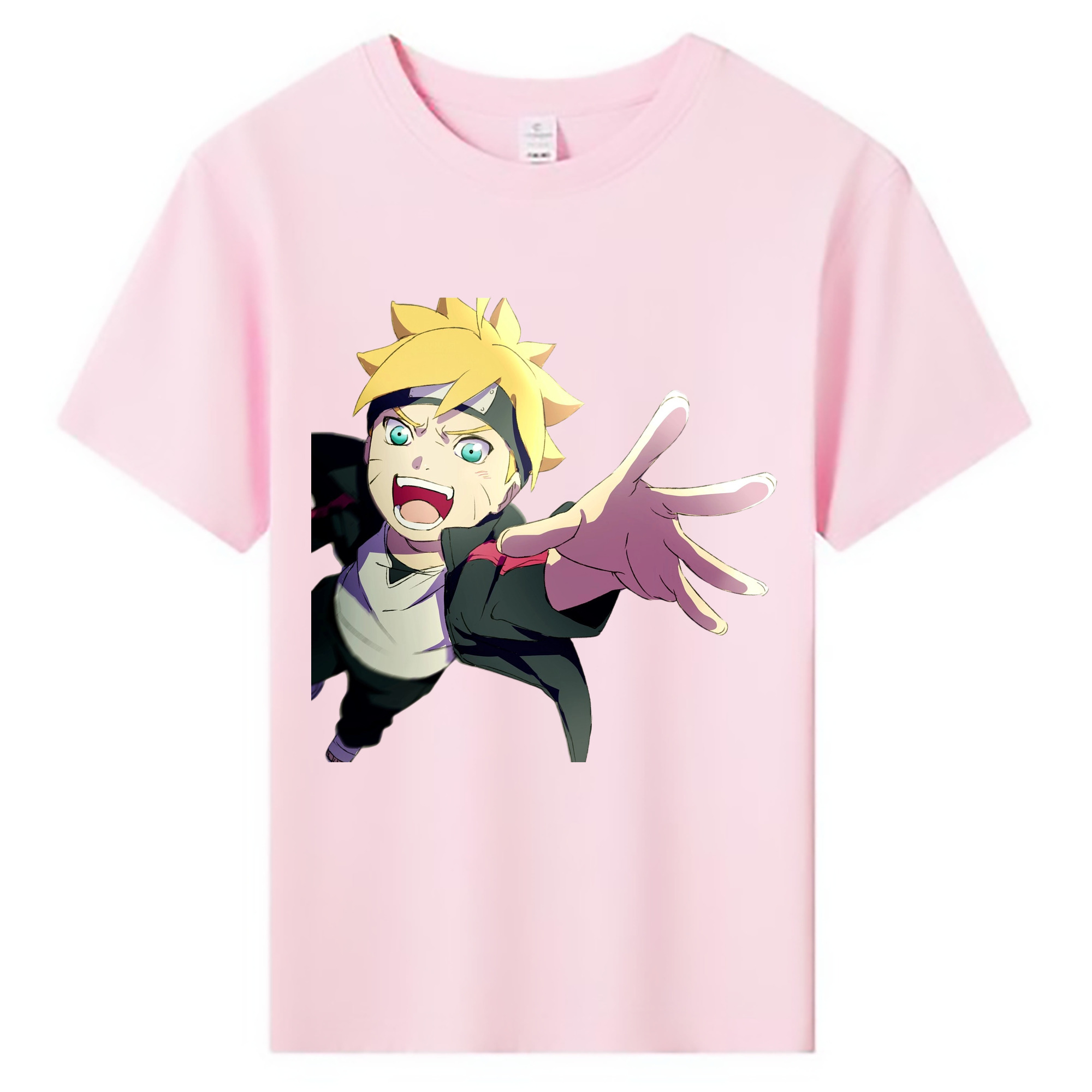 （画像用） NARUTO -ナルト- うずまき ボルト Uzumaki Boruto 綿100％キッズTシャツ（フロントプリント）