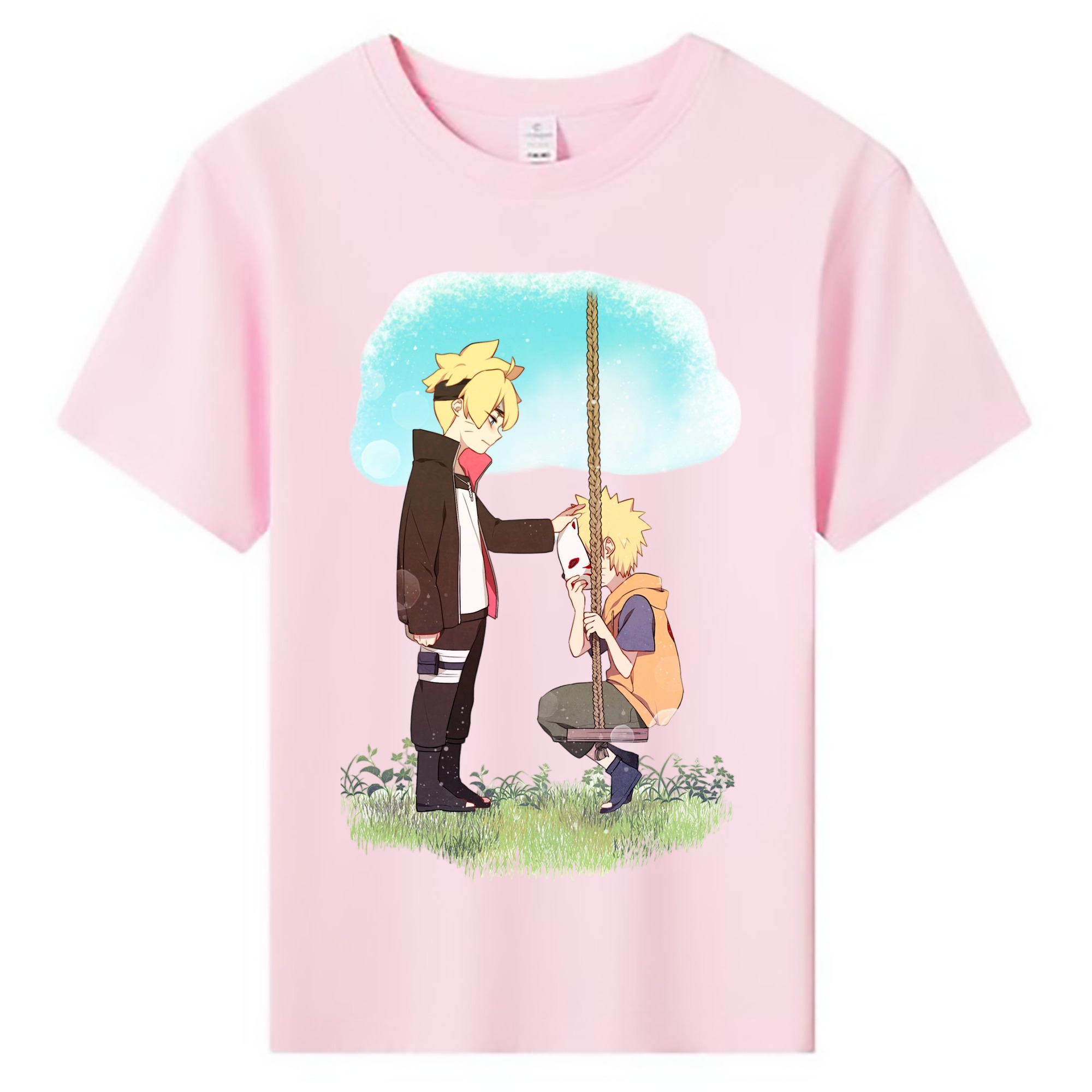 （画像用） NARUTO -ナルト- うずまき ボルト Uzumaki Boruto 綿100％キッズTシャツ（フロントプリント）