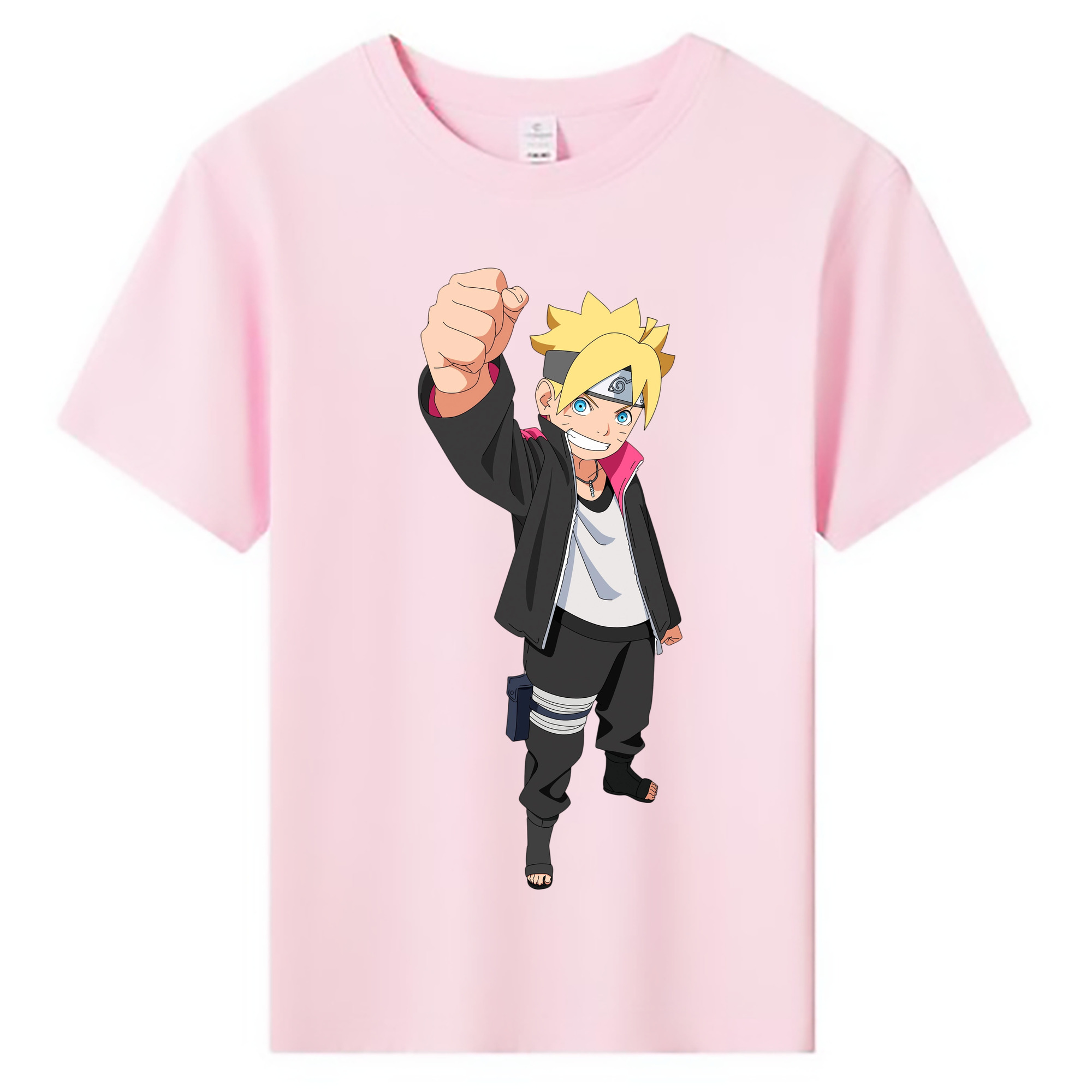 （画像用） NARUTO -ナルト- うずまき ボルト Uzumaki Boruto 綿100％キッズTシャツ（フロントプリント）