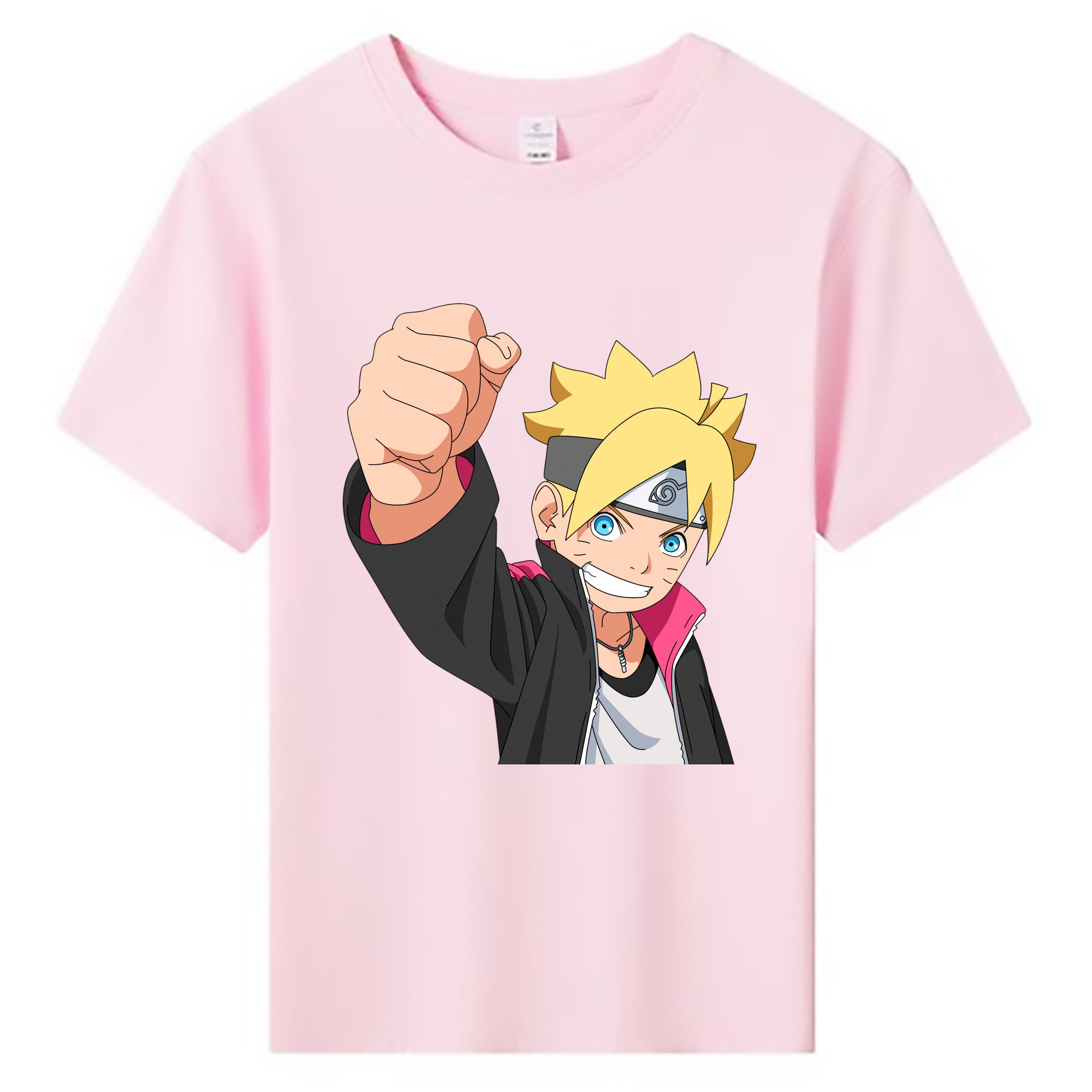 （画像用） NARUTO -ナルト- うずまき ボルト Uzumaki Boruto 綿100％キッズTシャツ（フロントプリント）