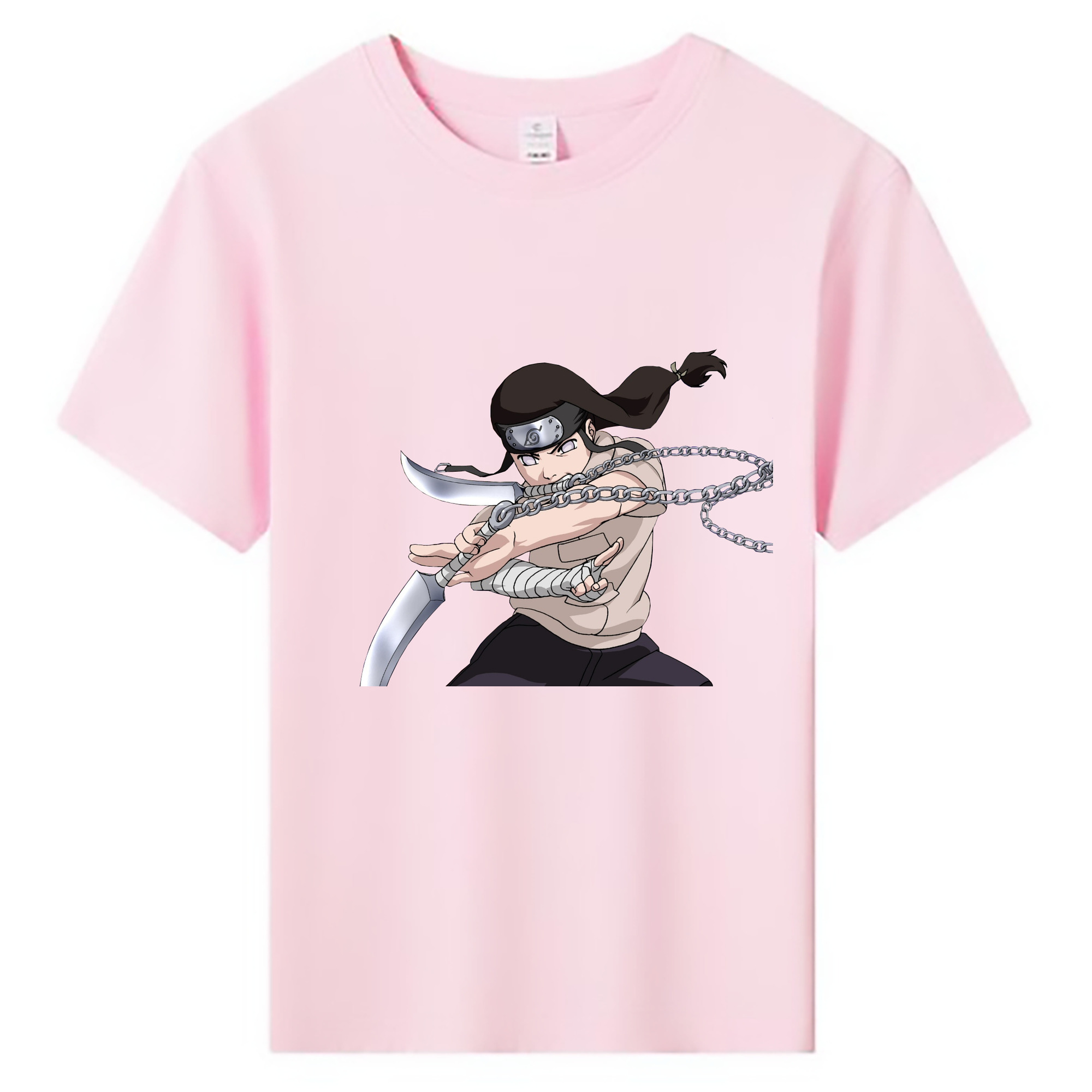（画像用） NARUTO -ナルト- 日向ネジ Hyūga Neji 綿100％キッズTシャツ（フロントプリント）