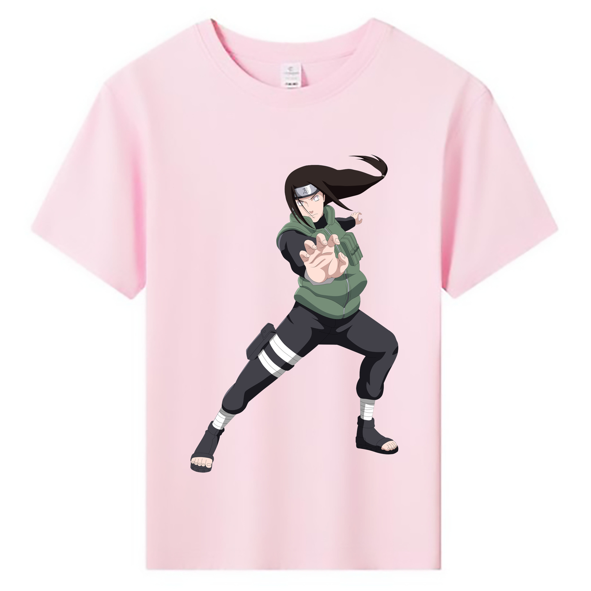 （画像用） NARUTO -ナルト- 日向ネジ Hyūga Neji 綿100％キッズTシャツ（フロントプリント）