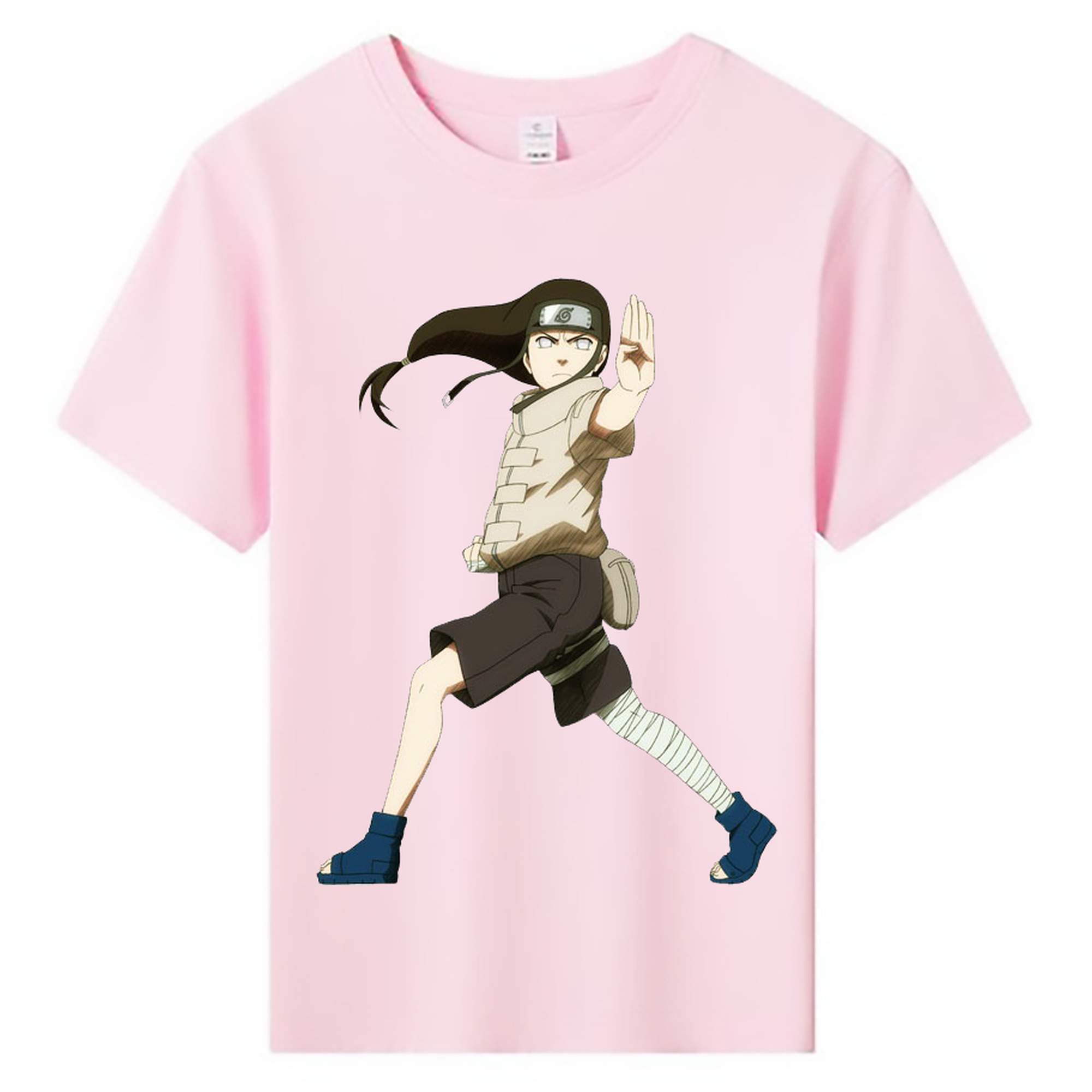 （画像用） NARUTO -ナルト- 日向ネジ Hyūga Neji 綿100％キッズTシャツ（フロントプリント）