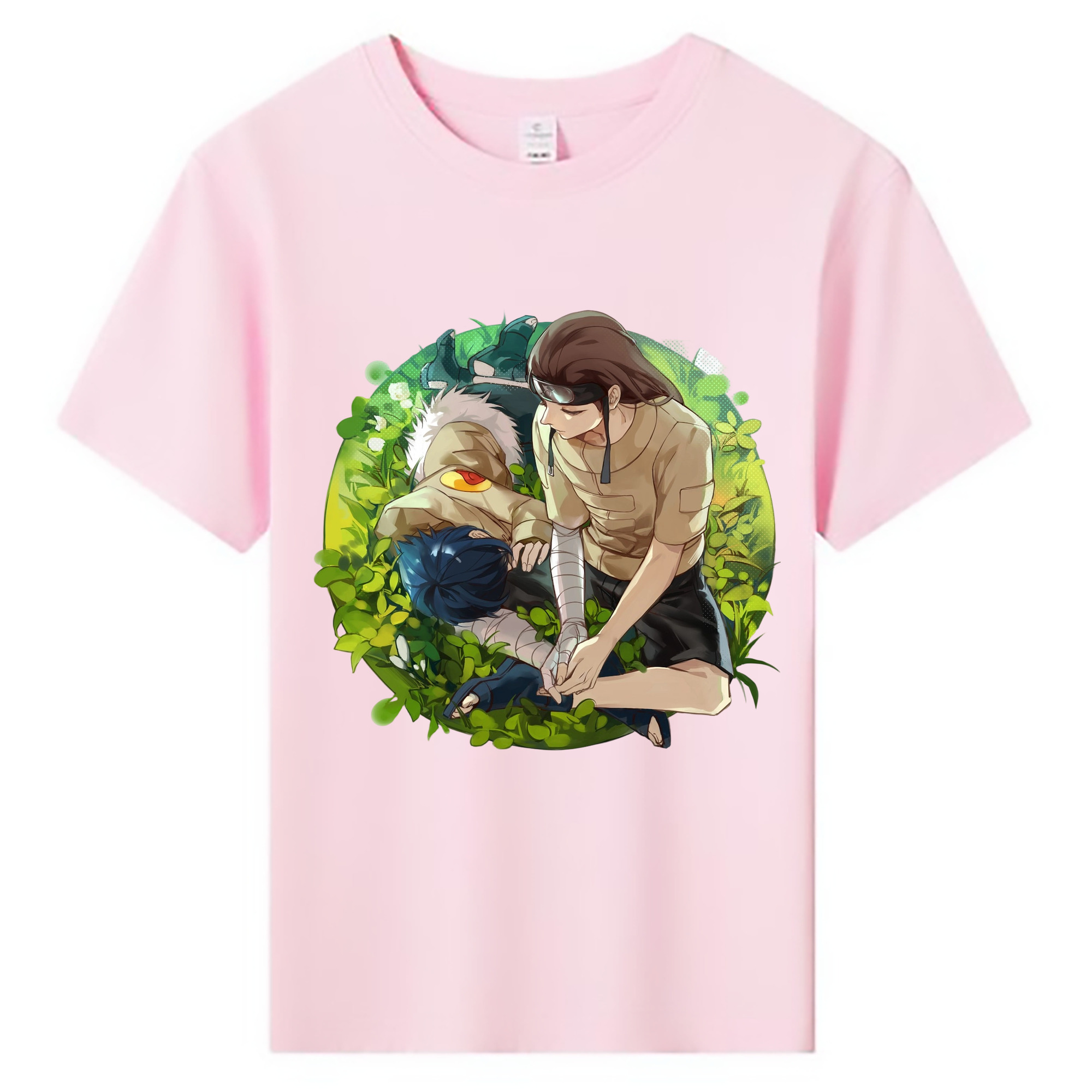 （画像用） NARUTO -ナルト- 日向ネジ Hyūga Neji 綿100％キッズTシャツ（フロントプリント）