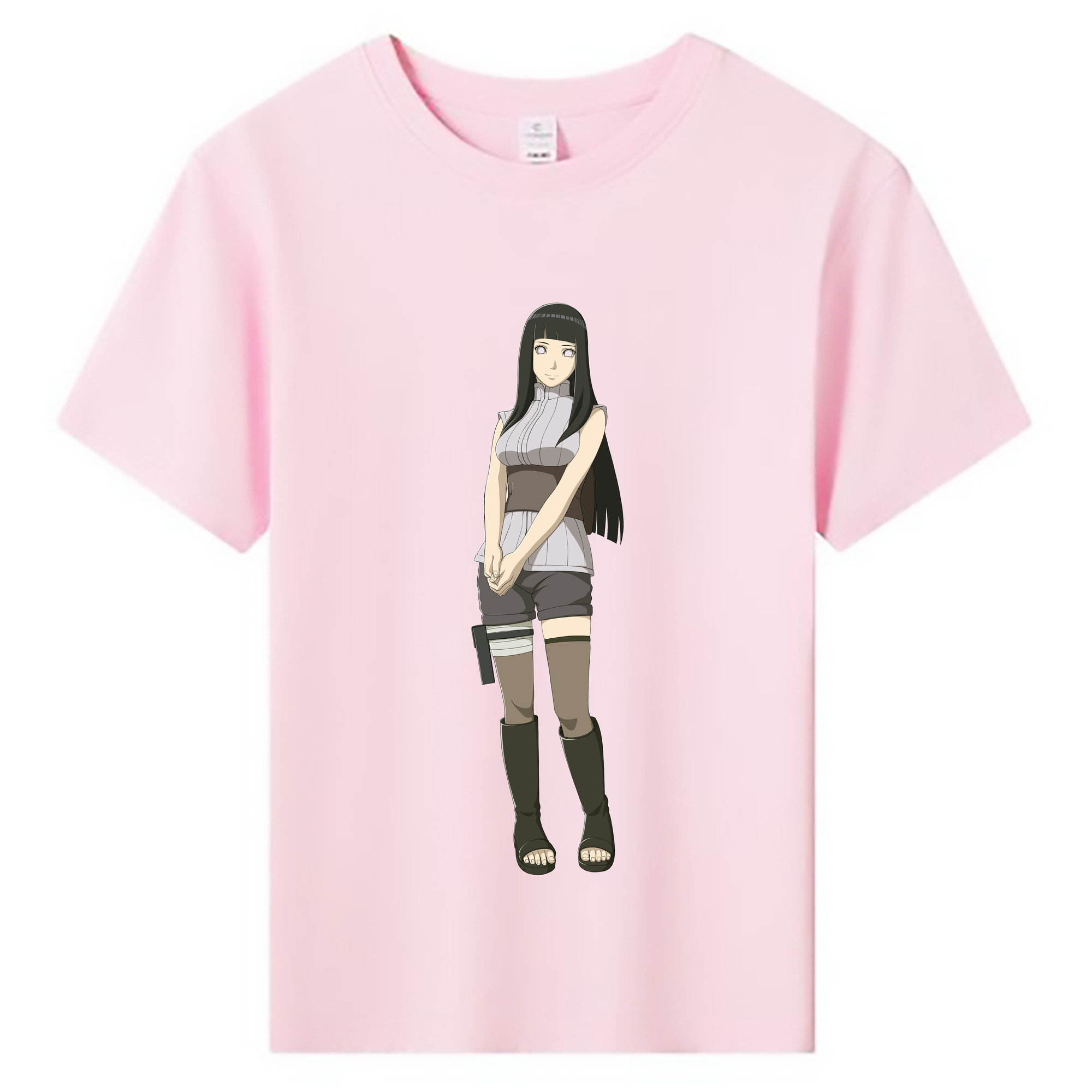 （画像用） NARUTO -ナルト- 日向ヒナタ Hyūga Hinata 綿100％キッズTシャツ（フロントプリント）