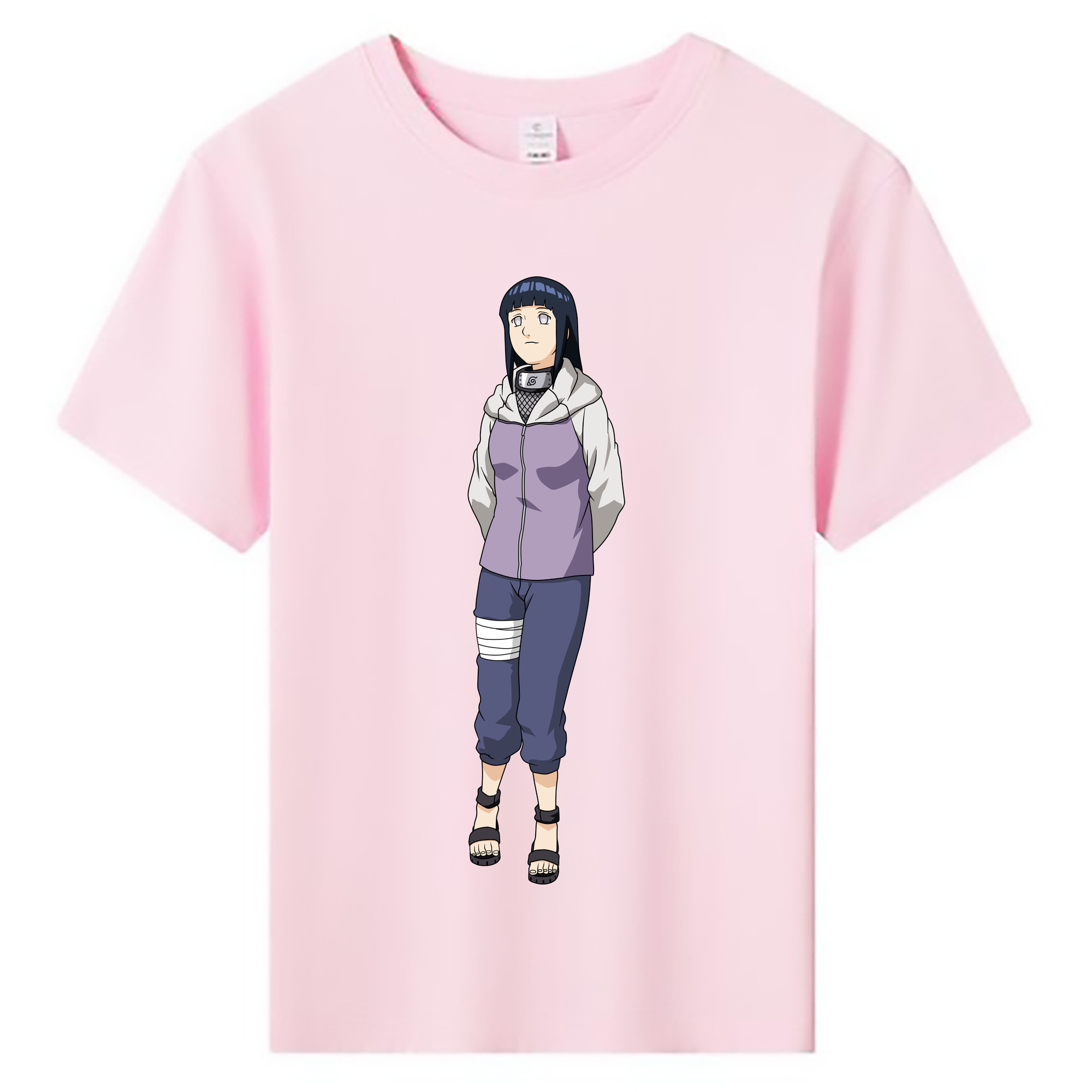 （画像用） NARUTO -ナルト- 日向ヒナタ Hyūga Hinata 綿100％キッズTシャツ（フロントプリント）