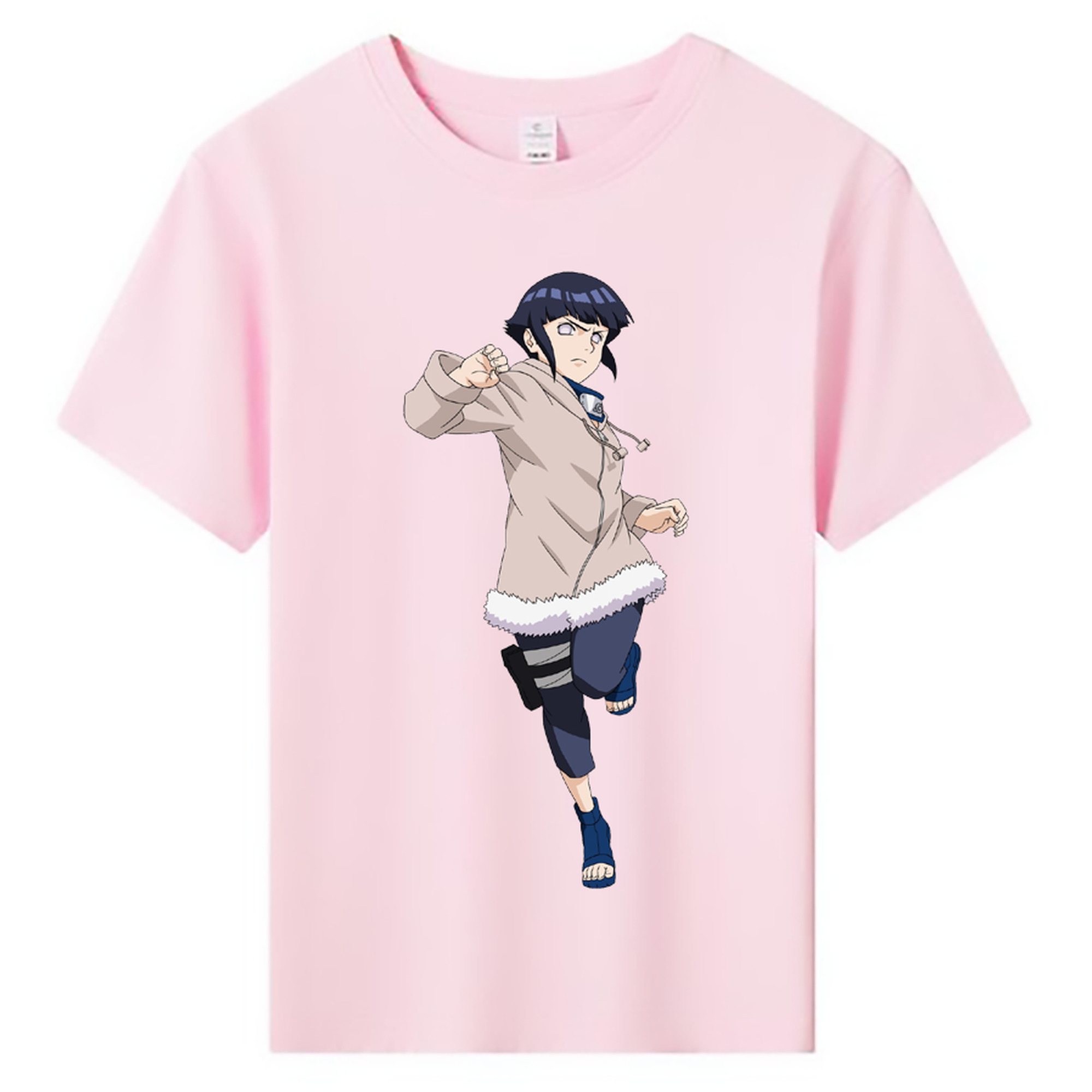 （画像用） NARUTO -ナルト- 日向ヒナタ Hyūga Hinata 綿100％キッズTシャツ（フロントプリント）