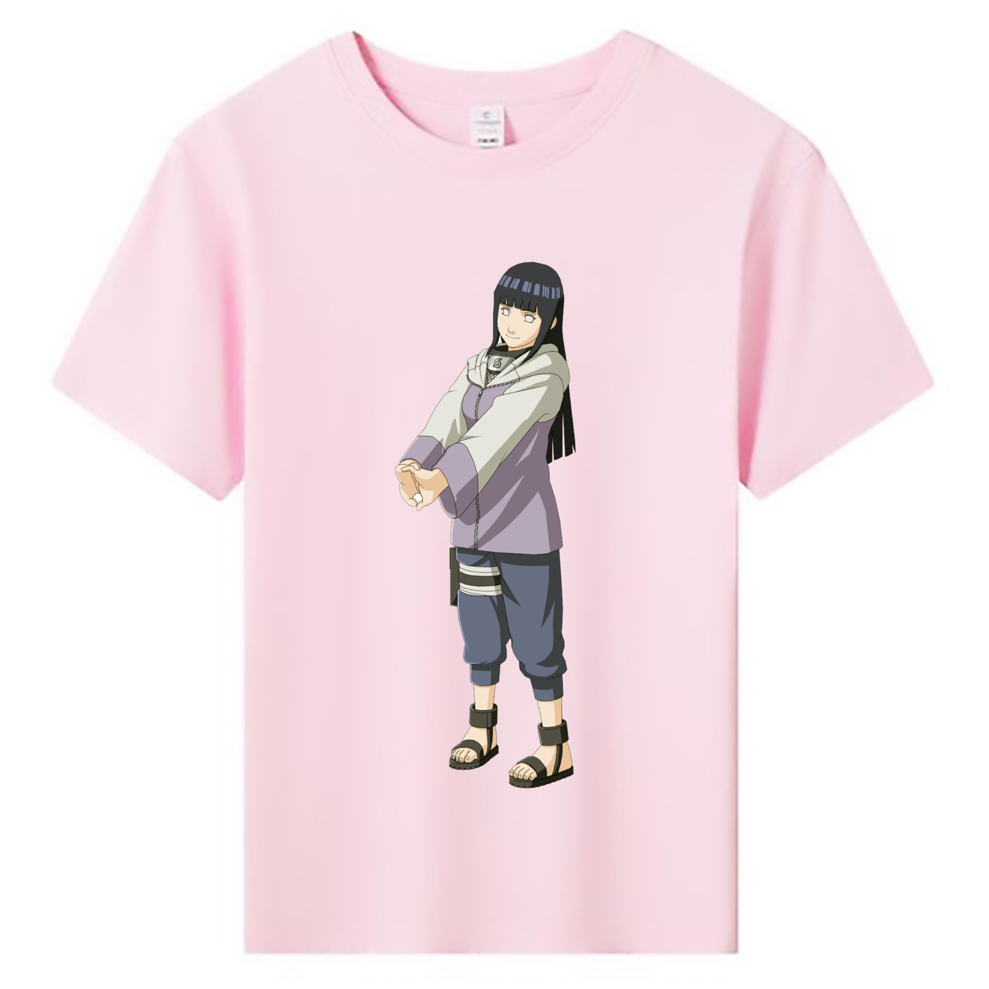 （画像用） NARUTO -ナルト- 日向ヒナタ Hyūga Hinata 綿100％キッズTシャツ（フロントプリント）