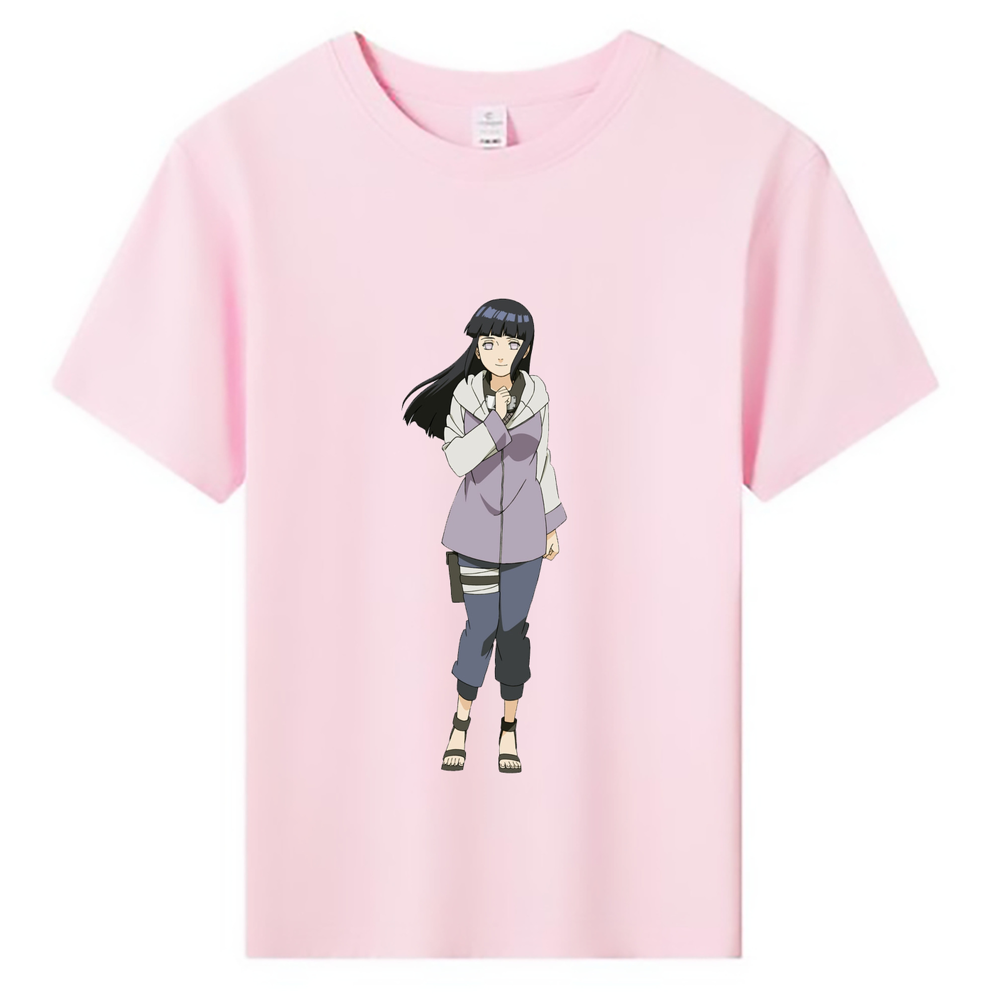 （画像用） NARUTO -ナルト- 日向ヒナタ Hyūga Hinata 綿100％キッズTシャツ（フロントプリント）