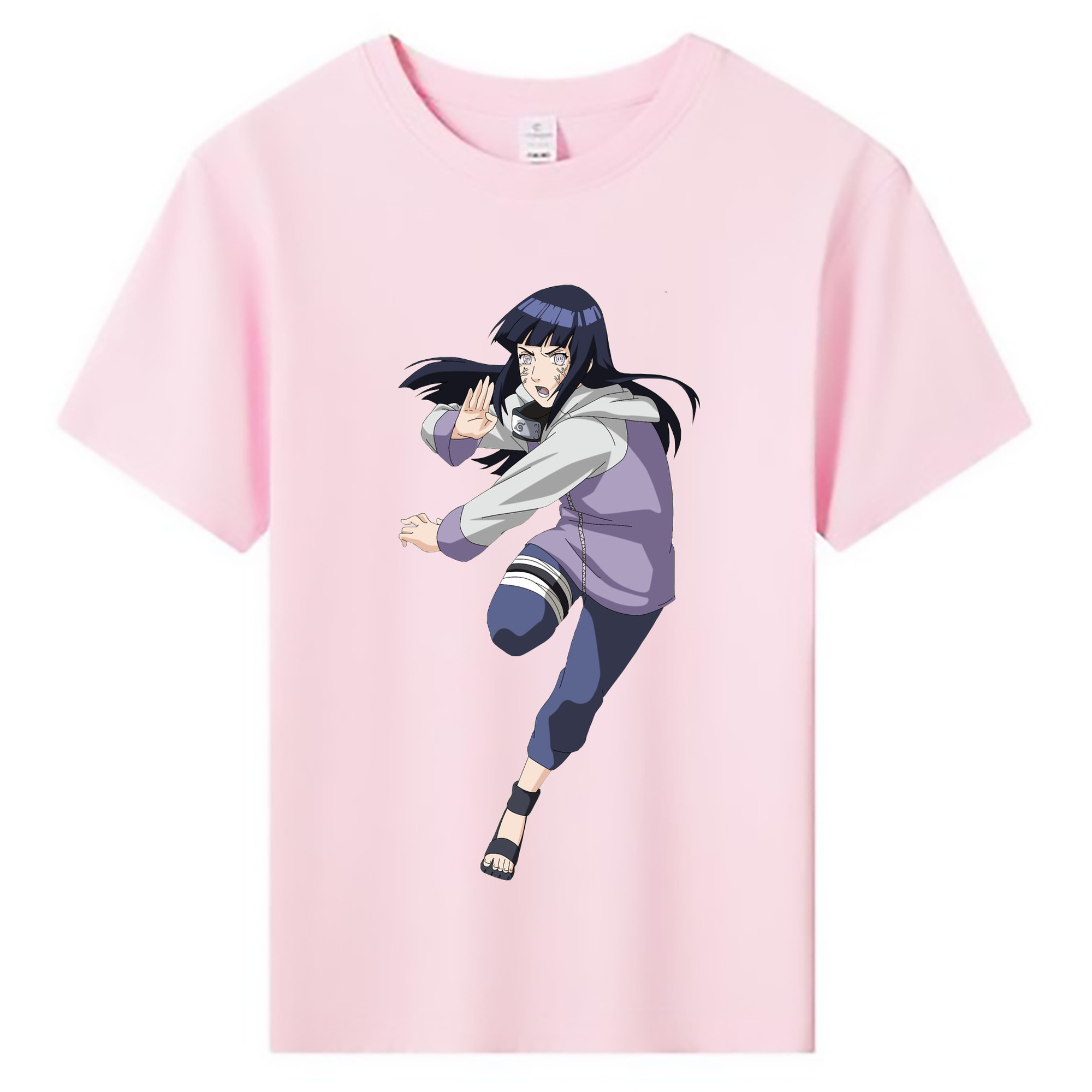 （画像用） NARUTO -ナルト- 日向ヒナタ Hyūga Hinata 綿100％キッズTシャツ（フロントプリント）