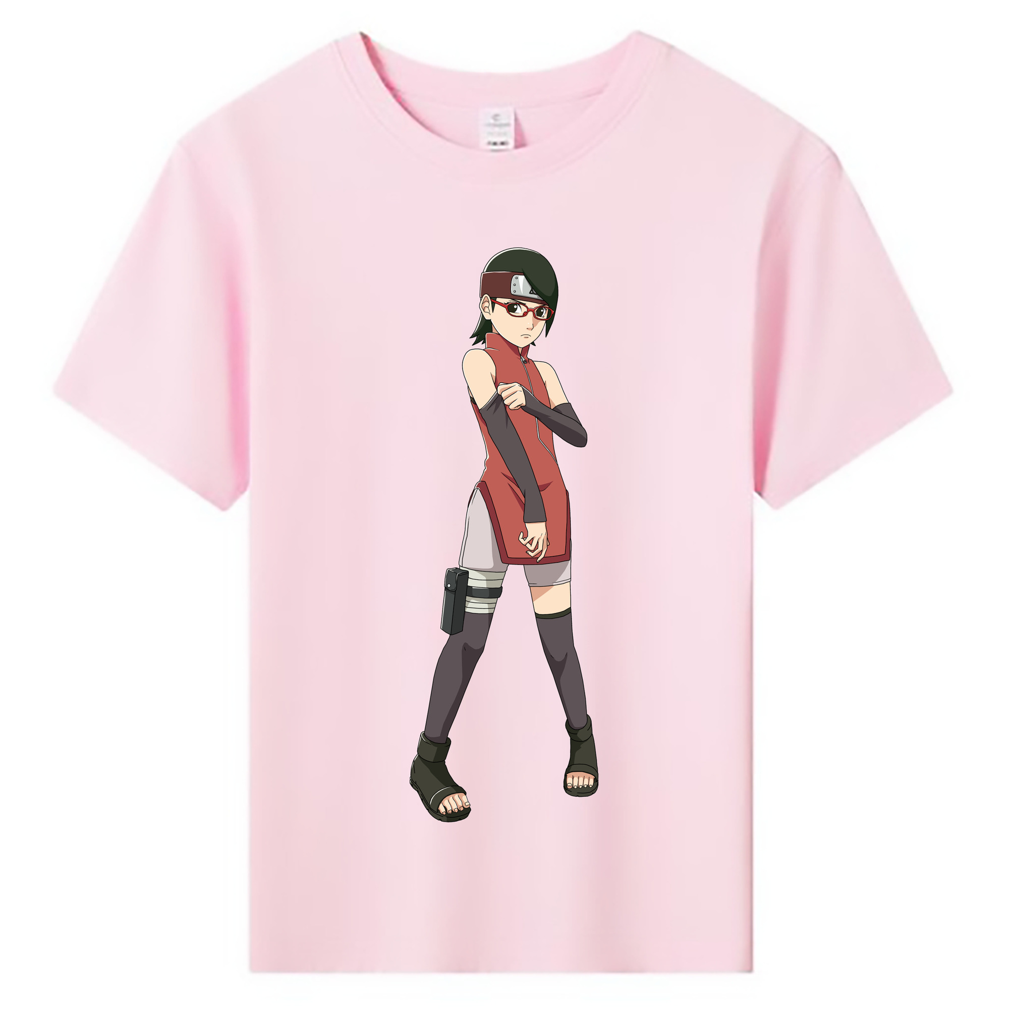 （画像用） NARUTO -ナルト- うちは サラダ Uchiha Sarada 綿100％キッズTシャツ（フロントプリント）