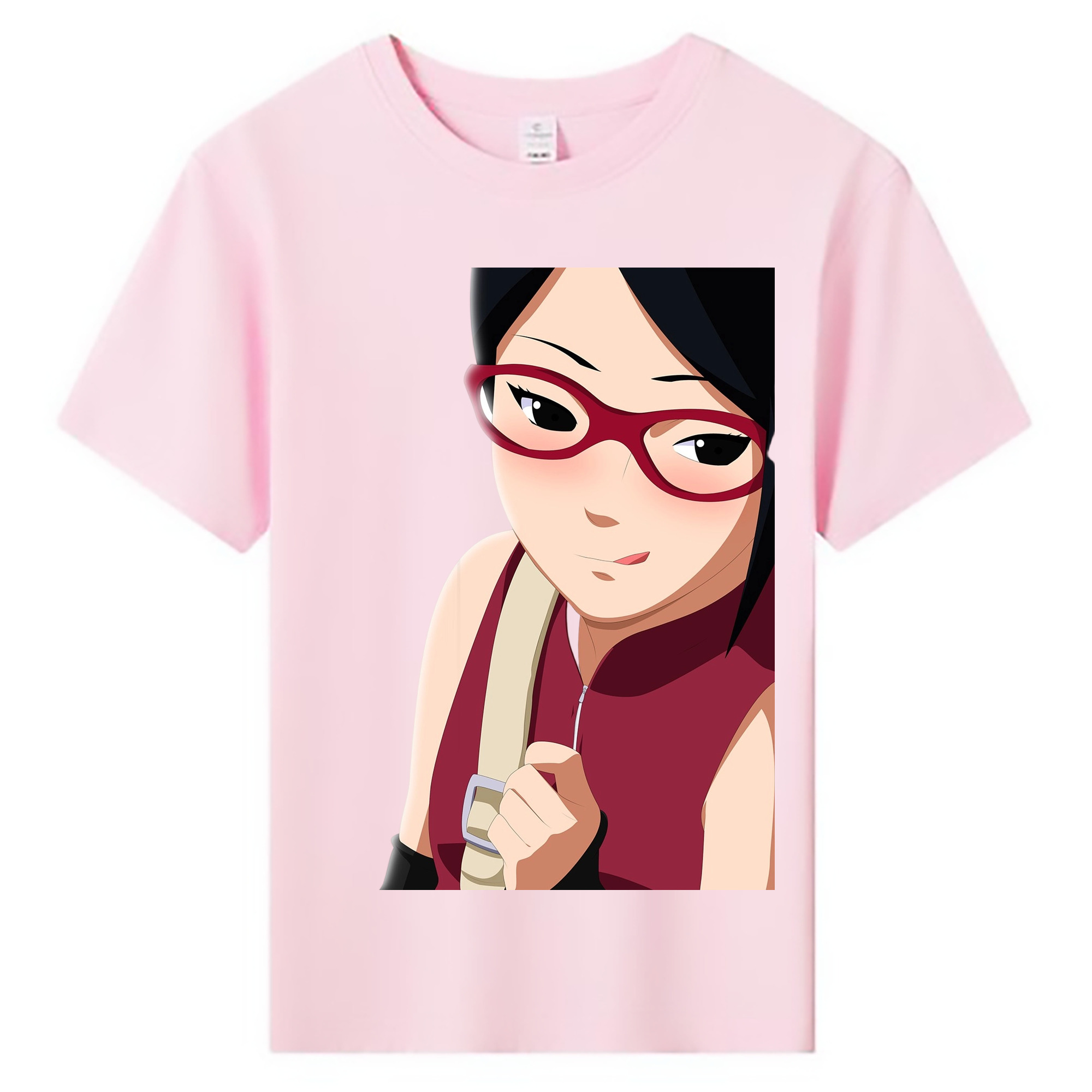 （画像用） NARUTO -ナルト- うちは サラダ Uchiha Sarada 綿100％キッズTシャツ（フロントプリント）