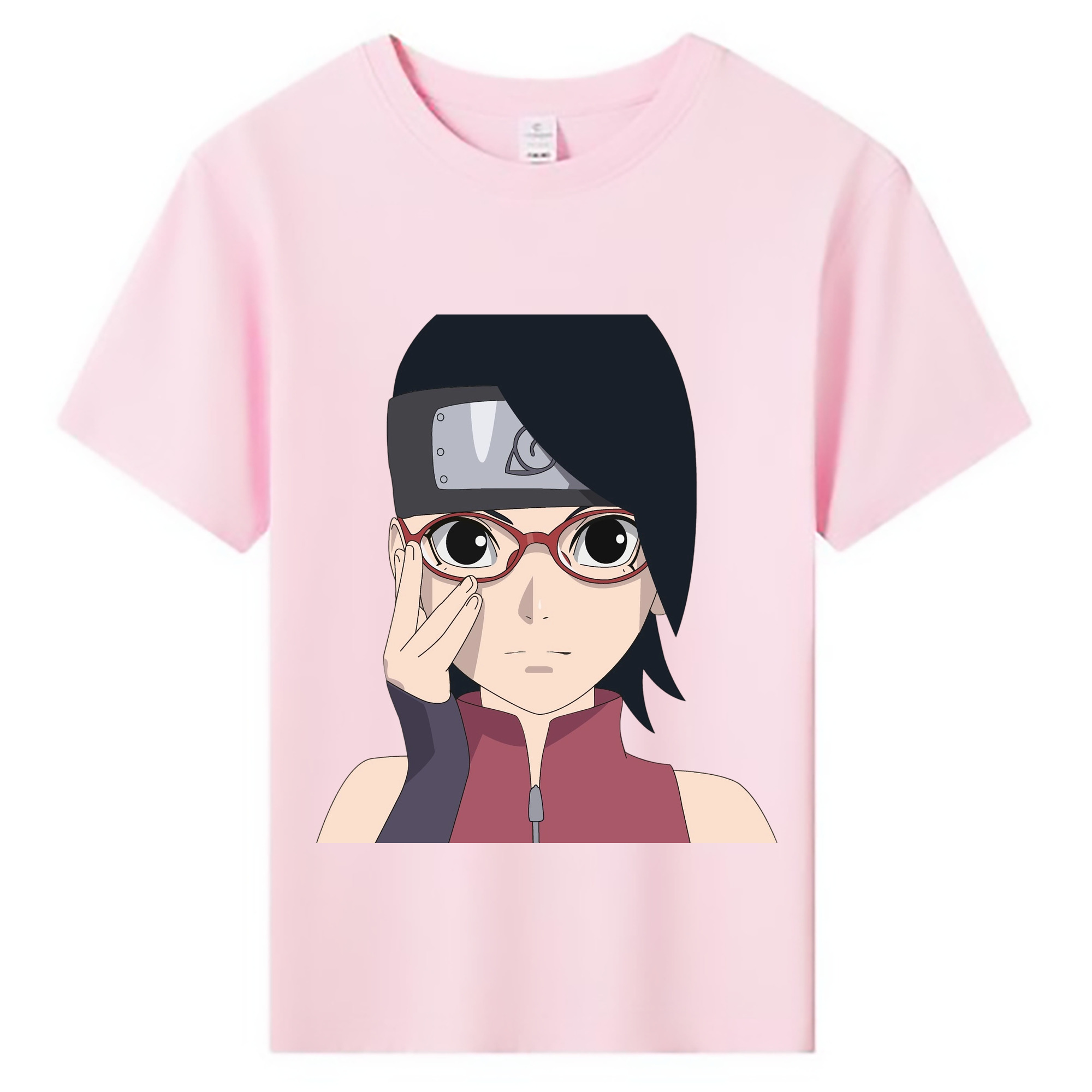 （画像用） NARUTO -ナルト- うちは サラダ Uchiha Sarada 綿100％キッズTシャツ（フロントプリント）