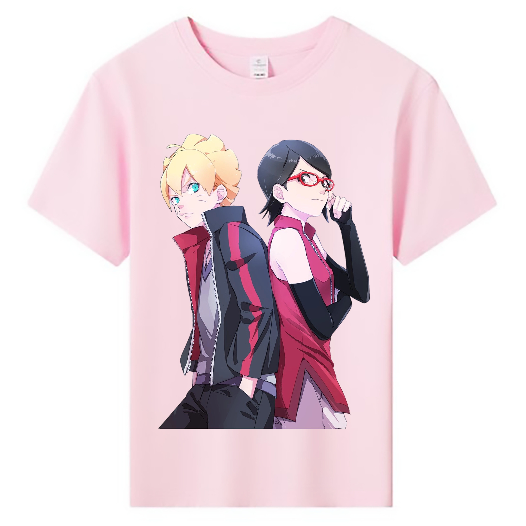 （画像用） NARUTO -ナルト- うちは サラダ Uchiha Sarada 綿100％キッズTシャツ（フロントプリント）