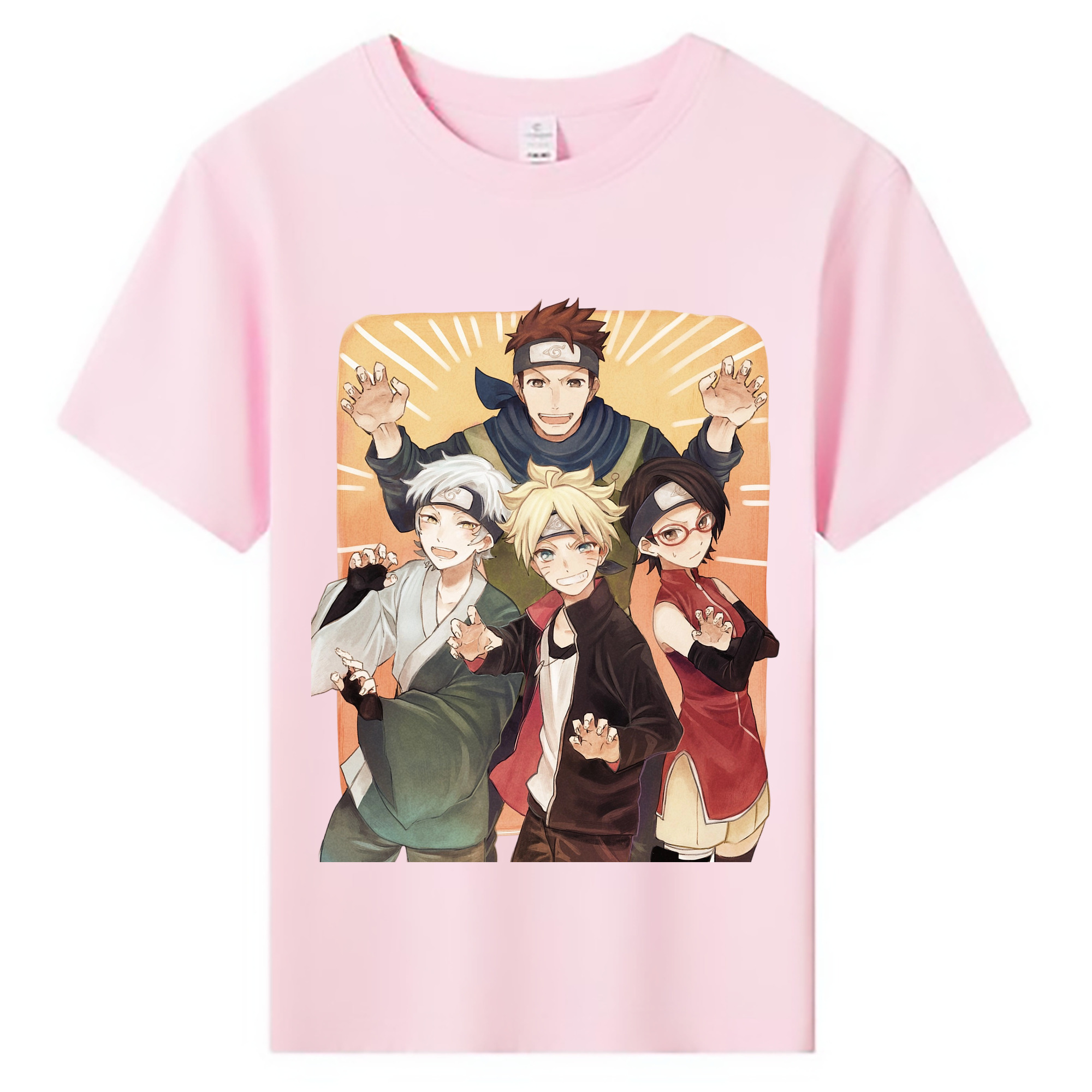 （画像用） NARUTO -ナルト- うちは サラダ Uchiha Sarada 綿100％キッズTシャツ（フロントプリント）
