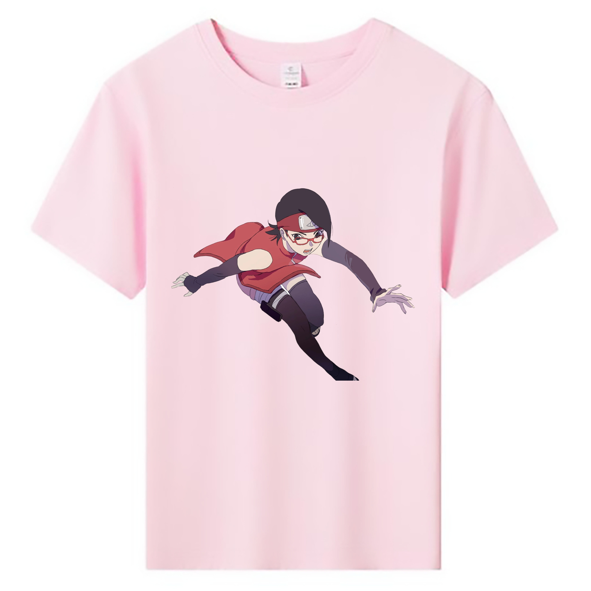 （画像用） NARUTO -ナルト- うちは サラダ Uchiha Sarada 綿100％キッズTシャツ（フロントプリント）