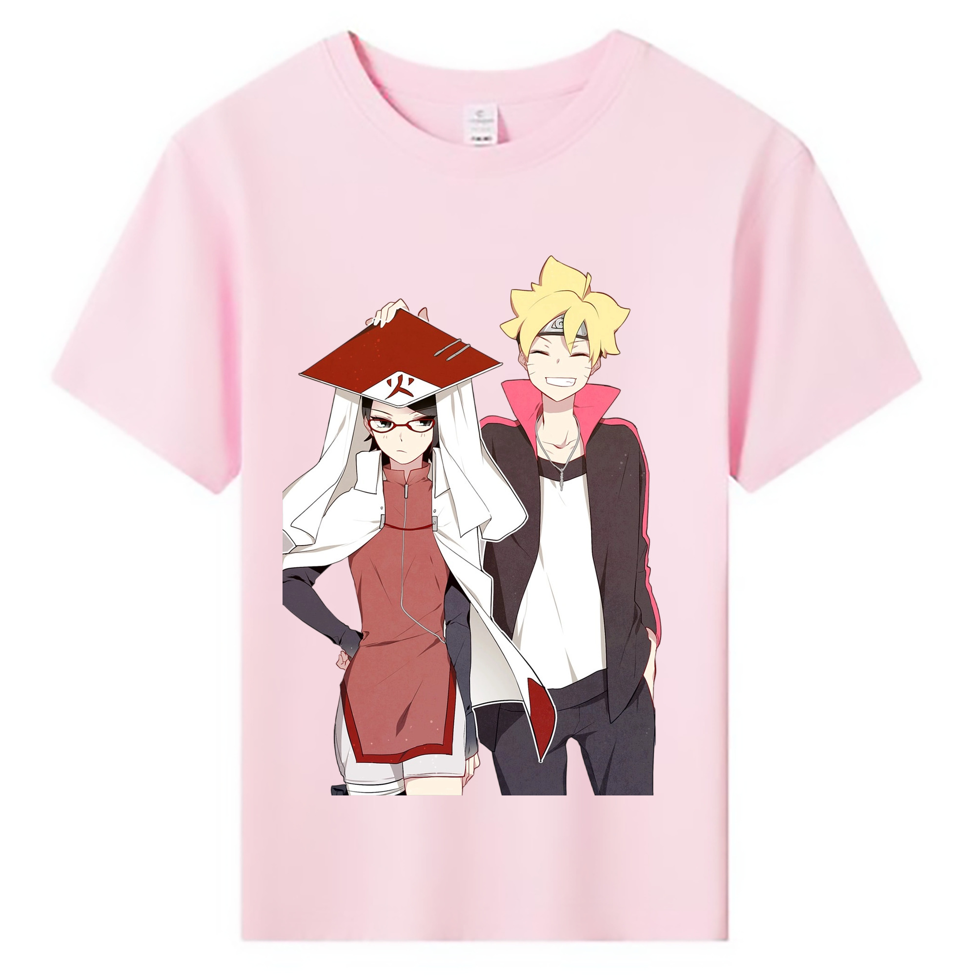 （画像用） NARUTO -ナルト- うちは サラダ Uchiha Sarada 綿100％キッズTシャツ（フロントプリント）