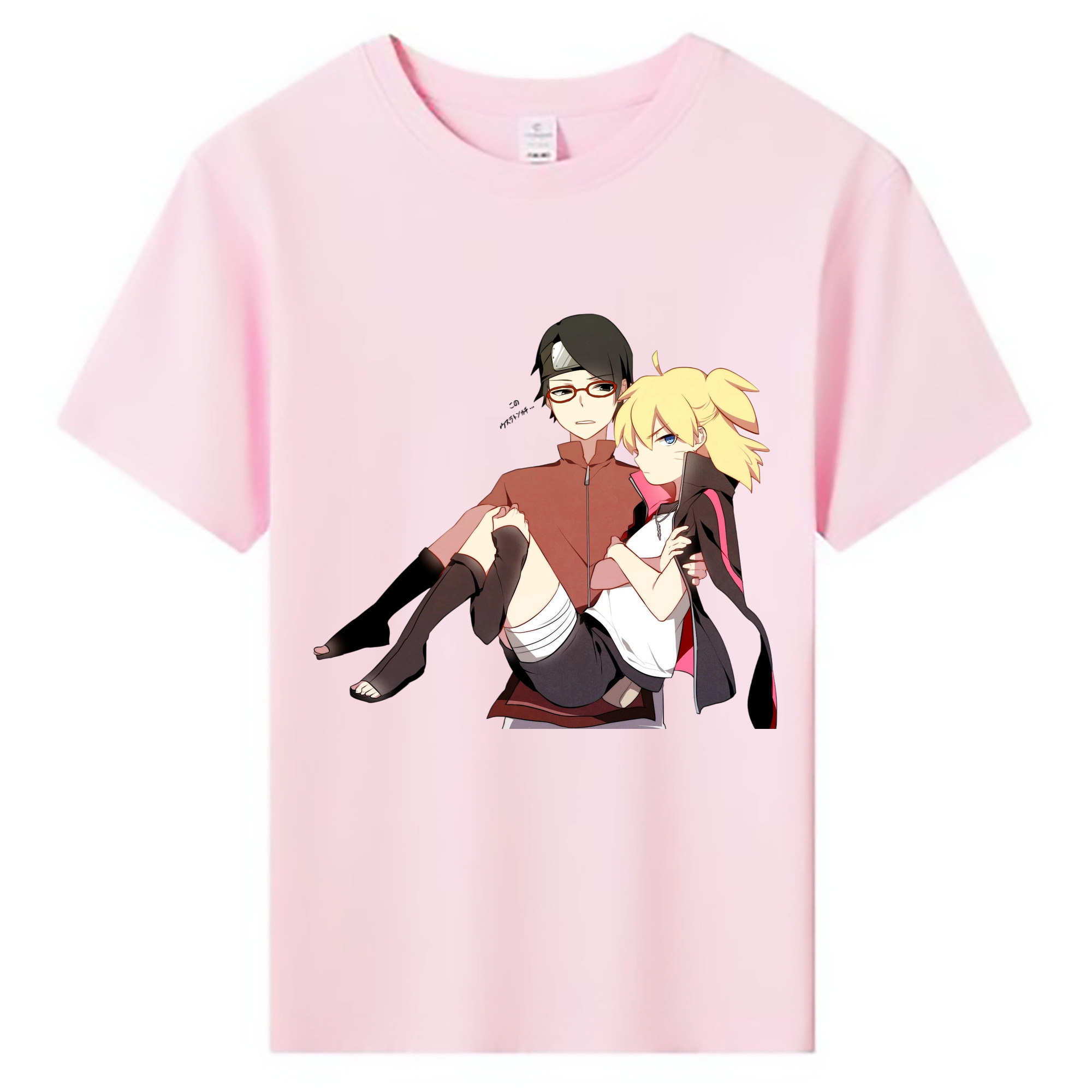 （画像用） NARUTO -ナルト- うちは サラダ Uchiha Sarada 綿100％キッズTシャツ（フロントプリント）