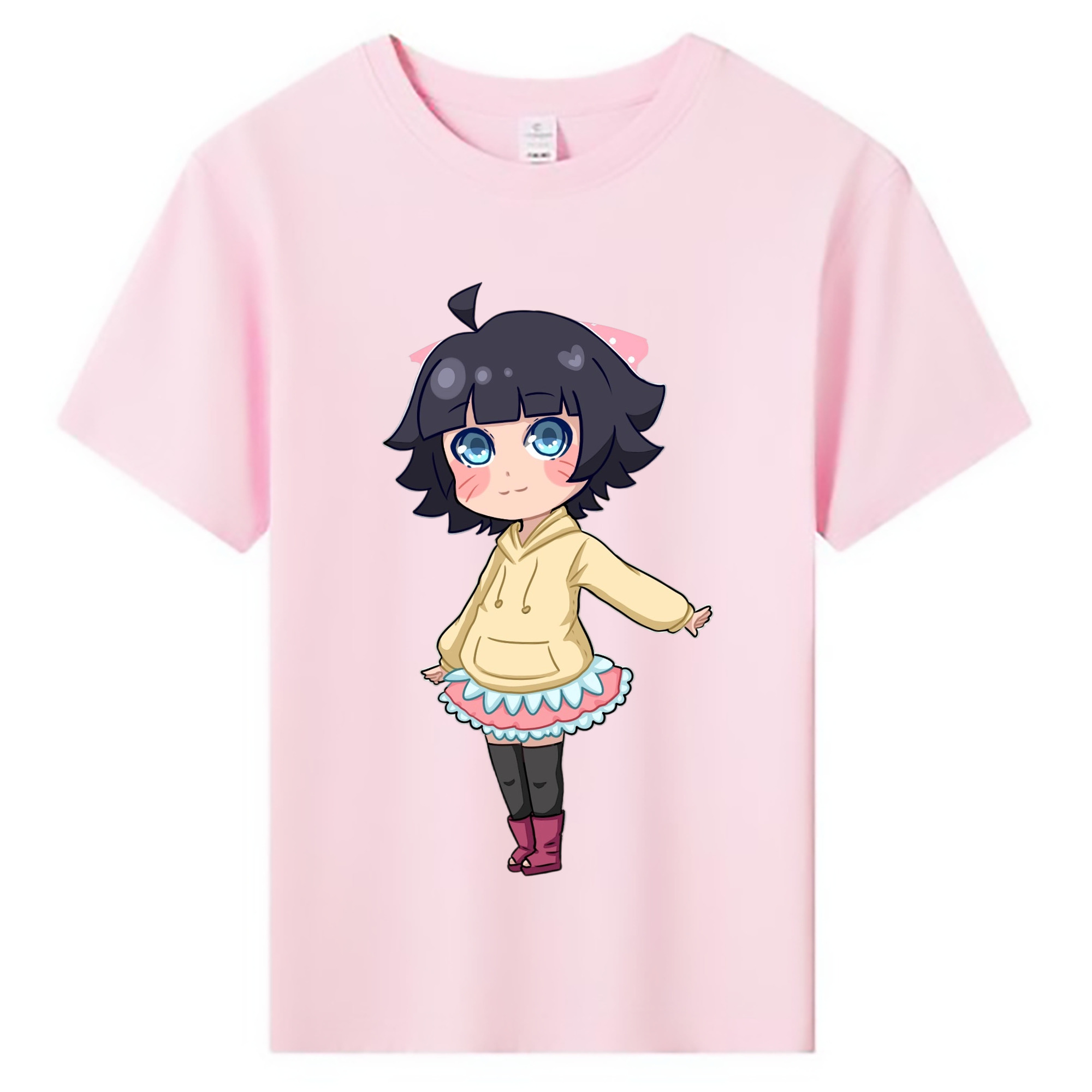 （画像用） NARUTO -ナルト- うずまき ヒマワリ Uzumaki Himawari 綿100％キッズTシャツ（フロントプリント）
