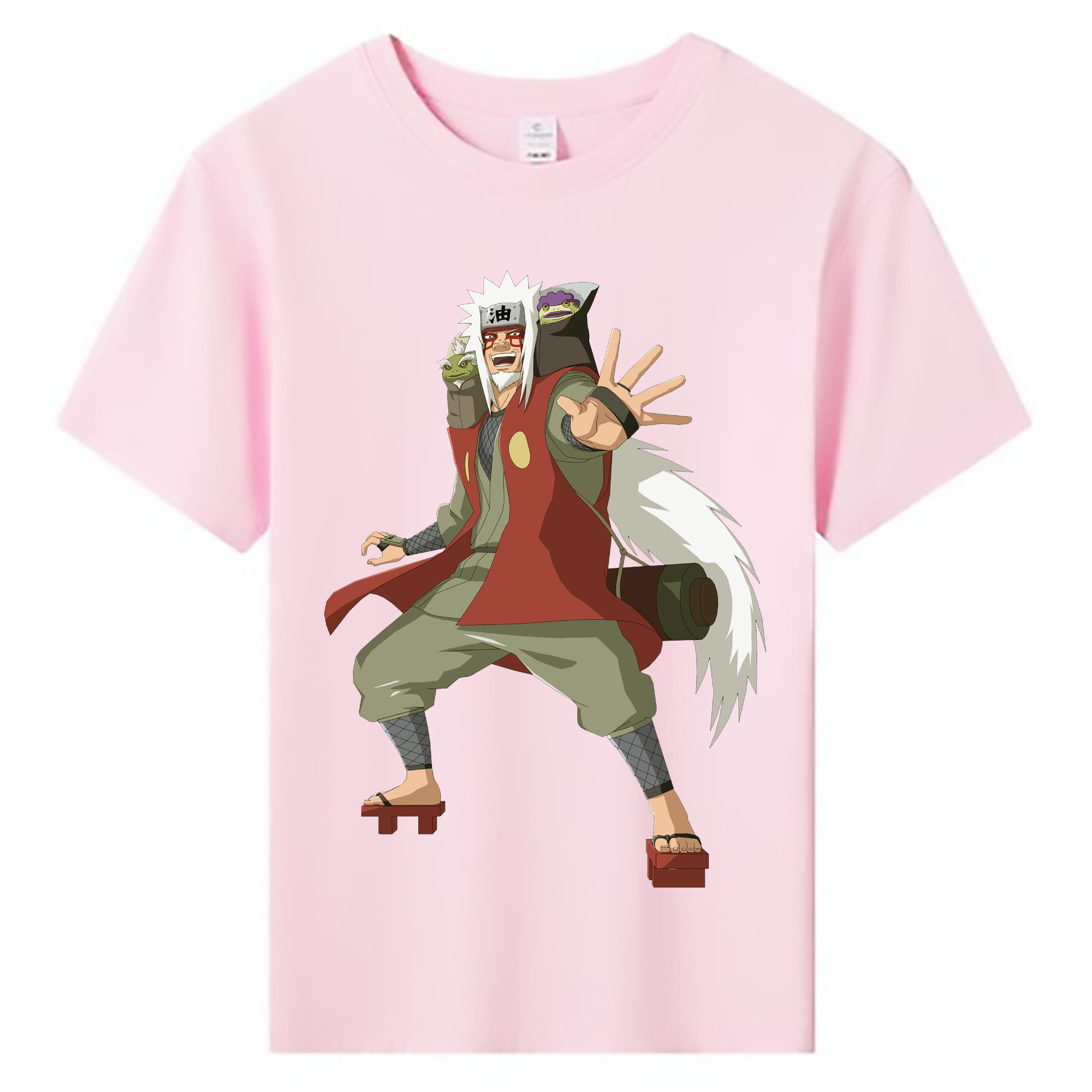 （画像用） NARUTO -ナルト- 自来也（じらいや） Jiraiya 綿100％キッズTシャツ（フロントプリント）
