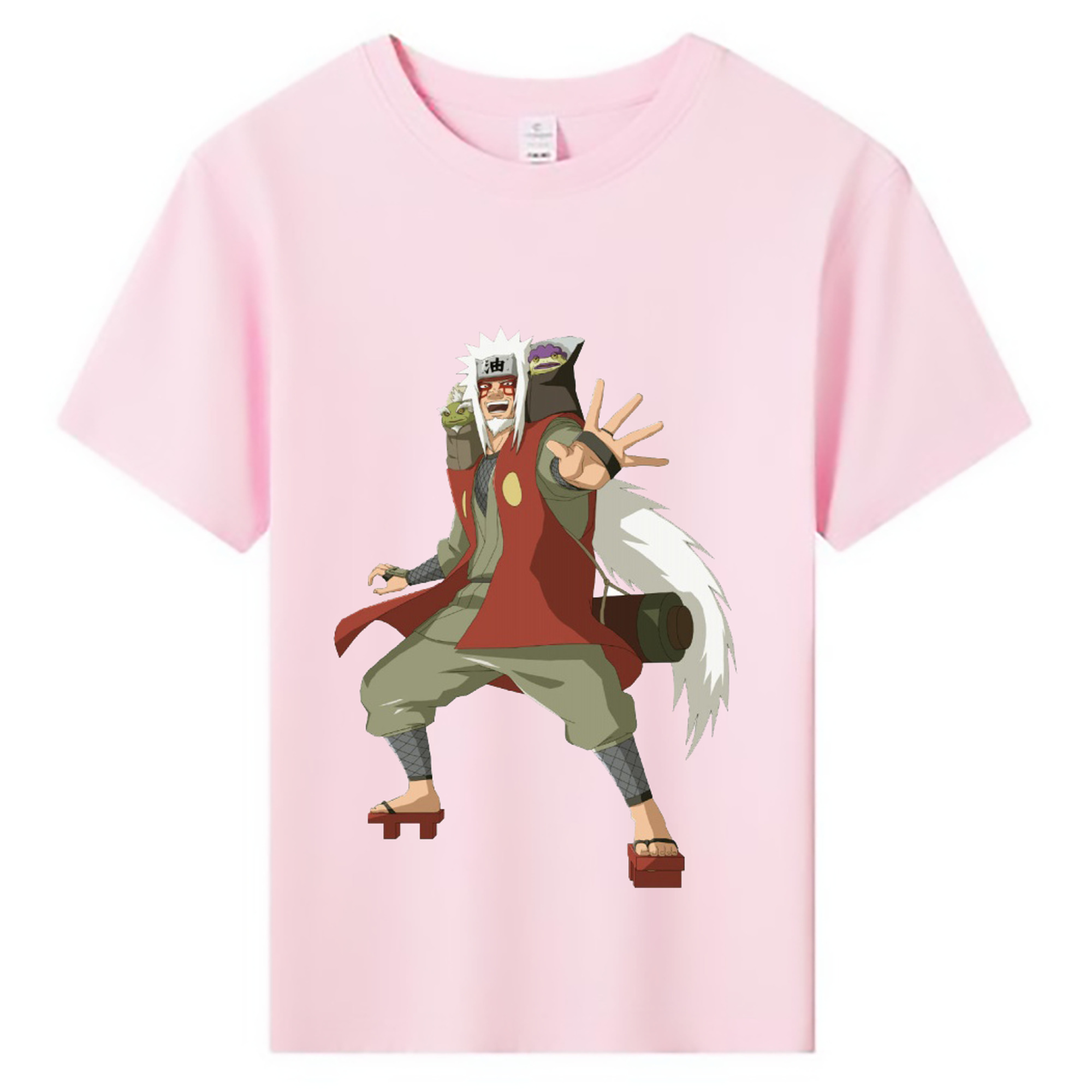 （画像用） NARUTO -ナルト- 自来也（じらいや） Jiraiya 綿100％キッズTシャツ（フロントプリント）