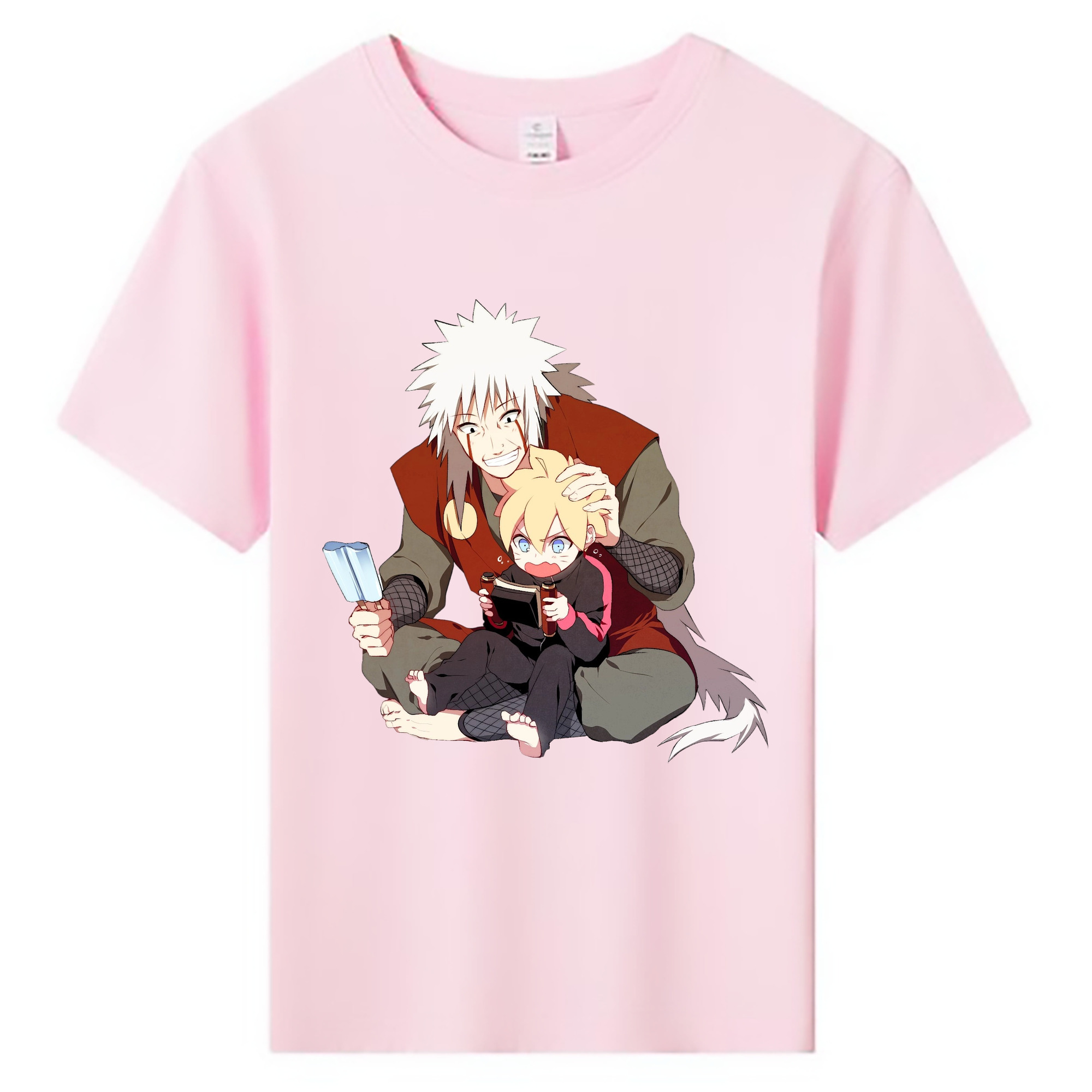 （画像用） NARUTO -ナルト- 自来也（じらいや） Jiraiya 綿100％キッズTシャツ（フロントプリント）