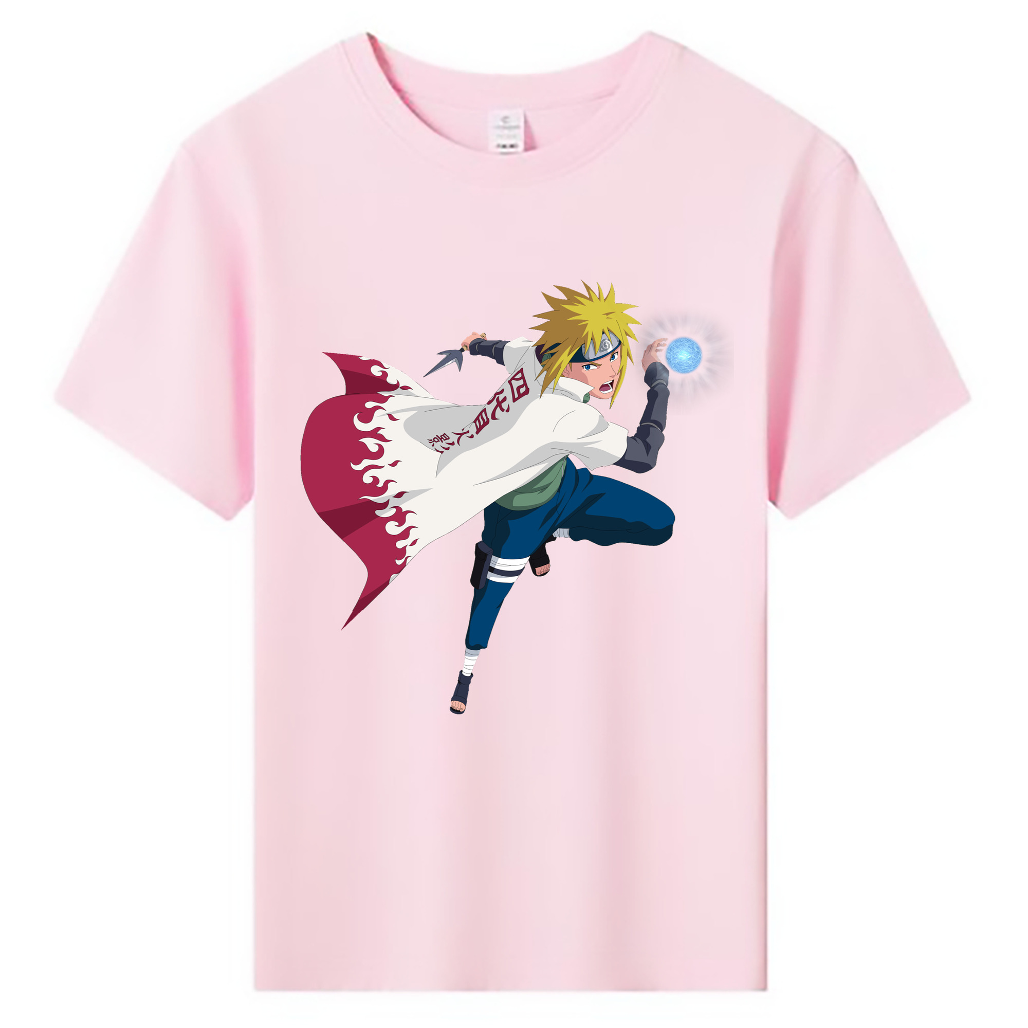 （画像用） NARUTO -ナルト- 波風 ミナト Namikaze Minato 綿100％キッズTシャツ（フロントプリント）