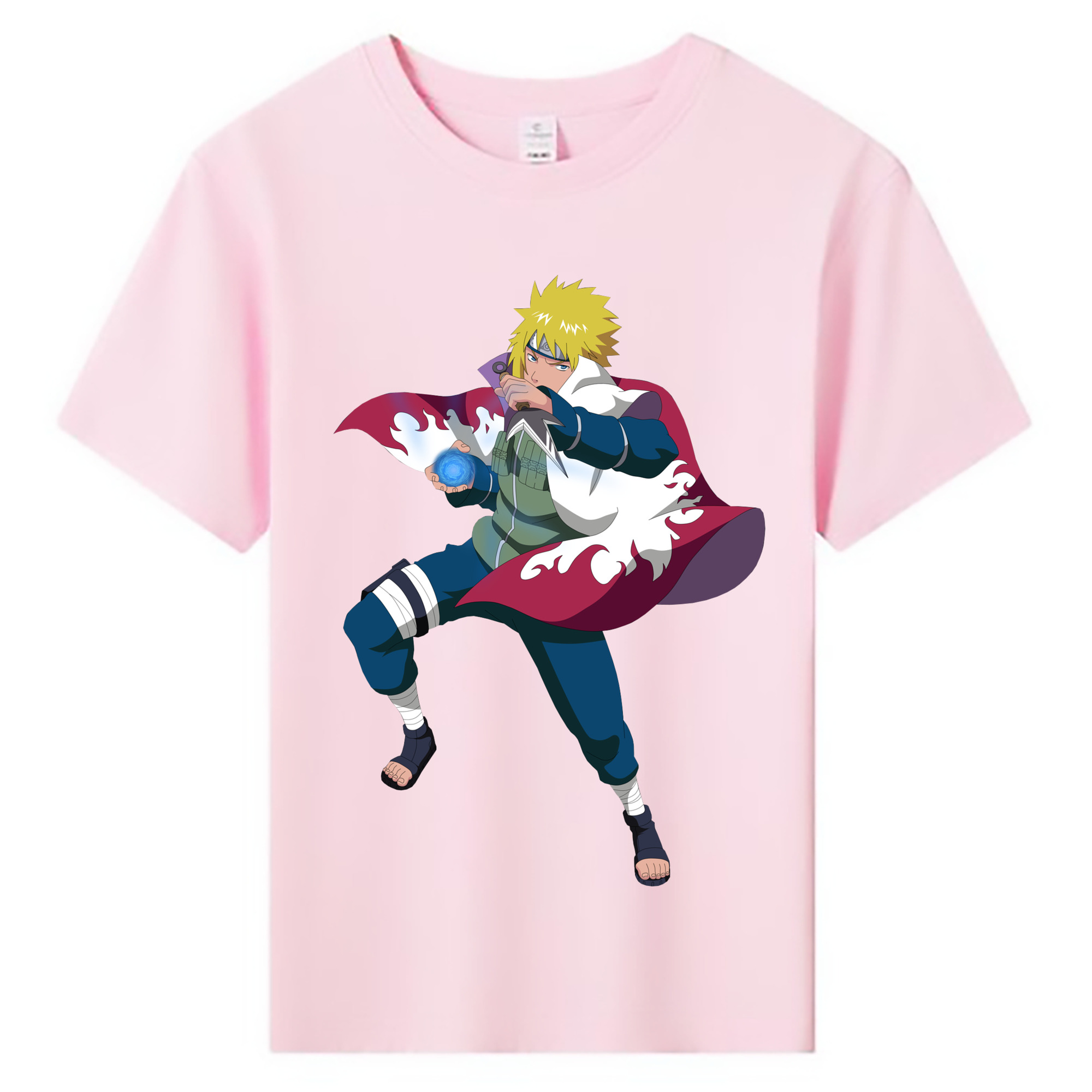 （画像用） NARUTO -ナルト- 波風 ミナト Namikaze Minato 綿100％キッズTシャツ（フロントプリント）
