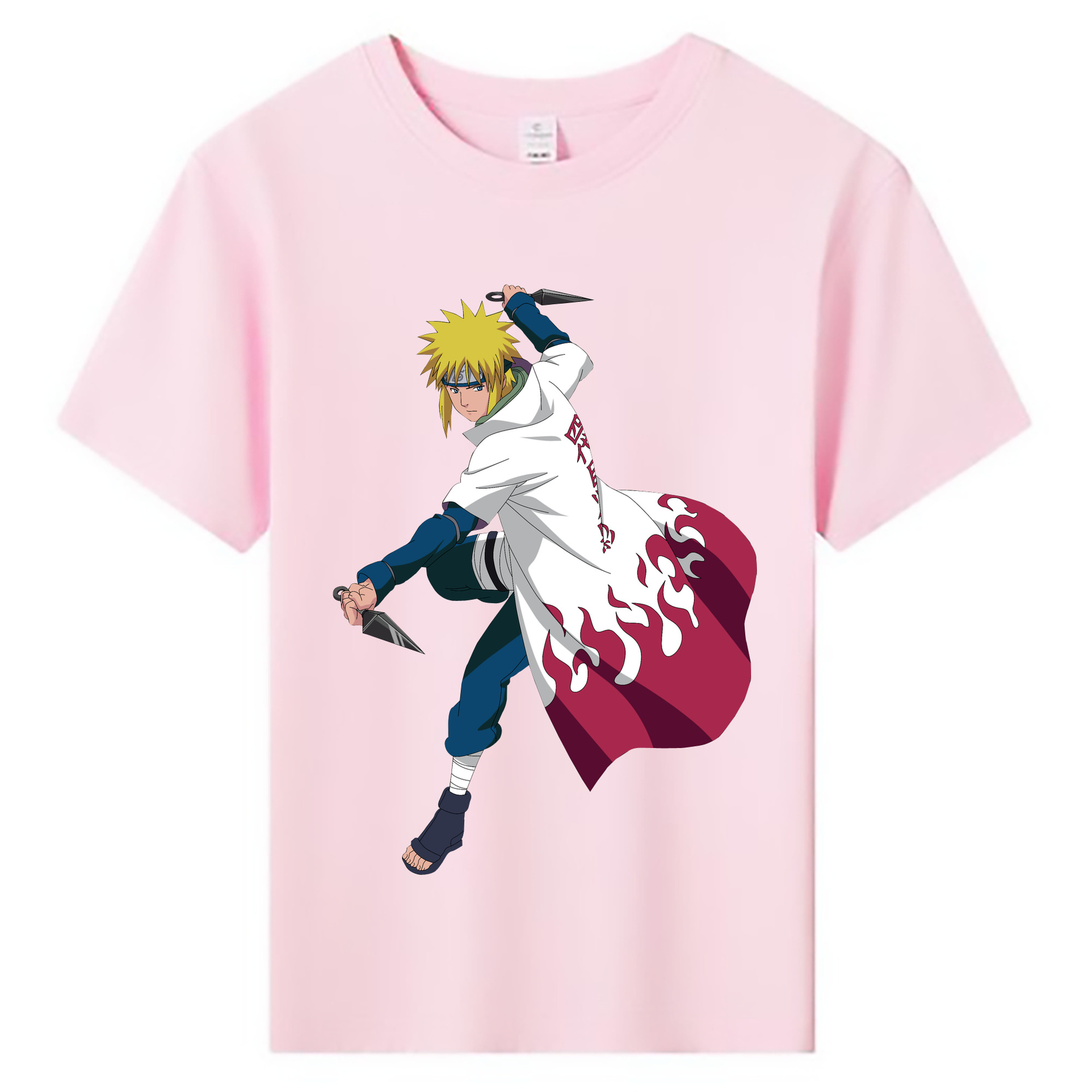 （画像用） NARUTO -ナルト- 波風 ミナト Namikaze Minato 綿100％キッズTシャツ（フロントプリント）