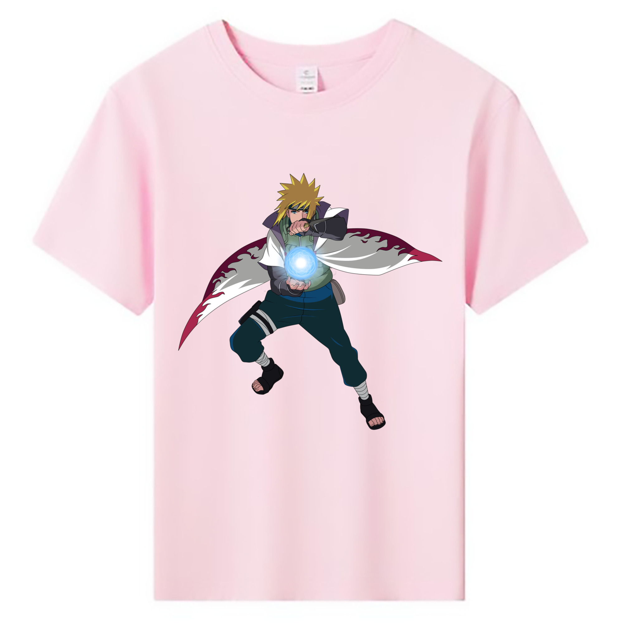 （画像用） NARUTO -ナルト- 波風 ミナト Namikaze Minato 綿100％キッズTシャツ（フロントプリント）