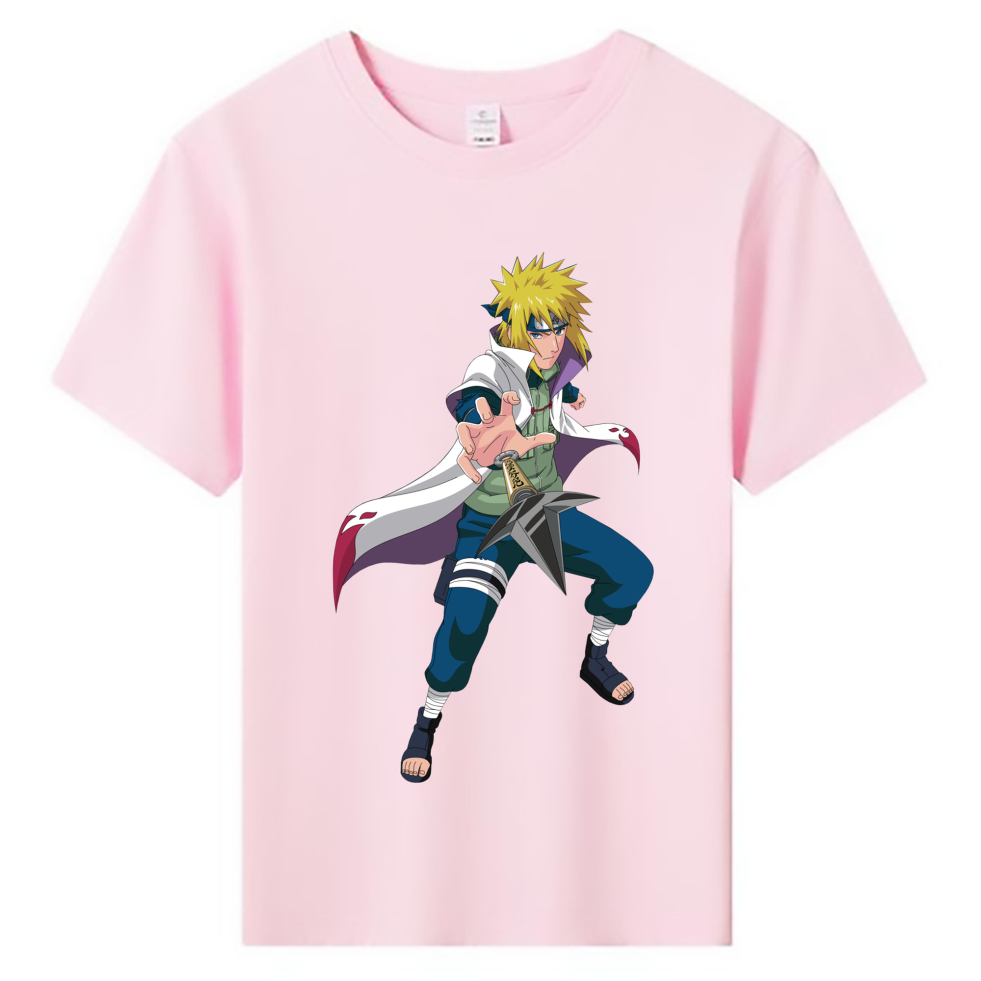（画像用） NARUTO -ナルト- 波風 ミナト Namikaze Minato 綿100％キッズTシャツ（フロントプリント）