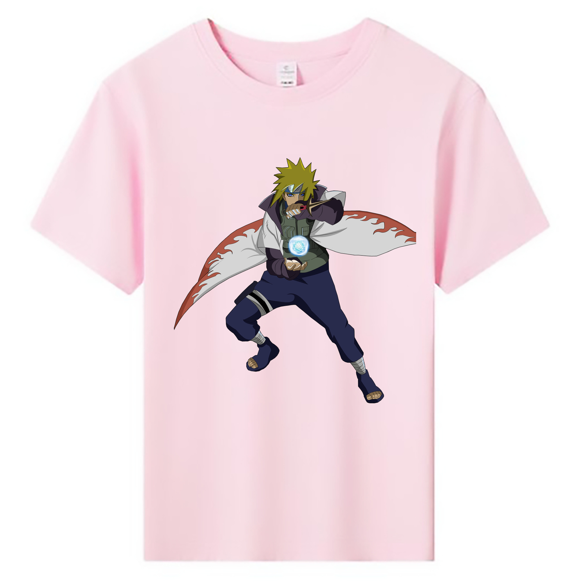 （画像用） NARUTO -ナルト- 波風 ミナト Namikaze Minato 綿100％キッズTシャツ（フロントプリント）