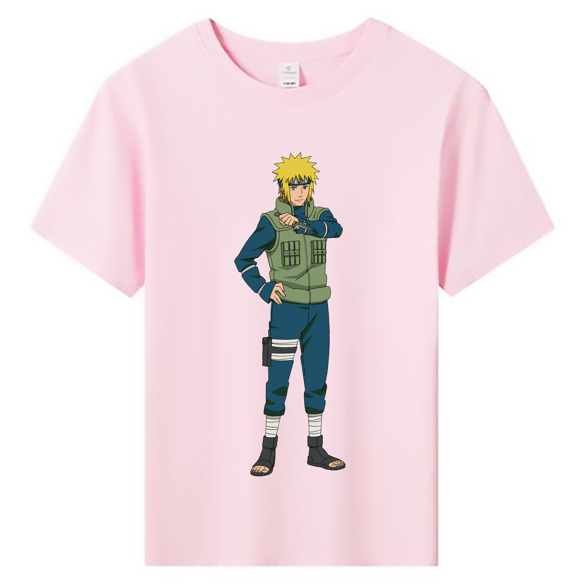 （画像用） NARUTO -ナルト- 波風 ミナト Namikaze Minato 綿100％キッズTシャツ（フロントプリント）