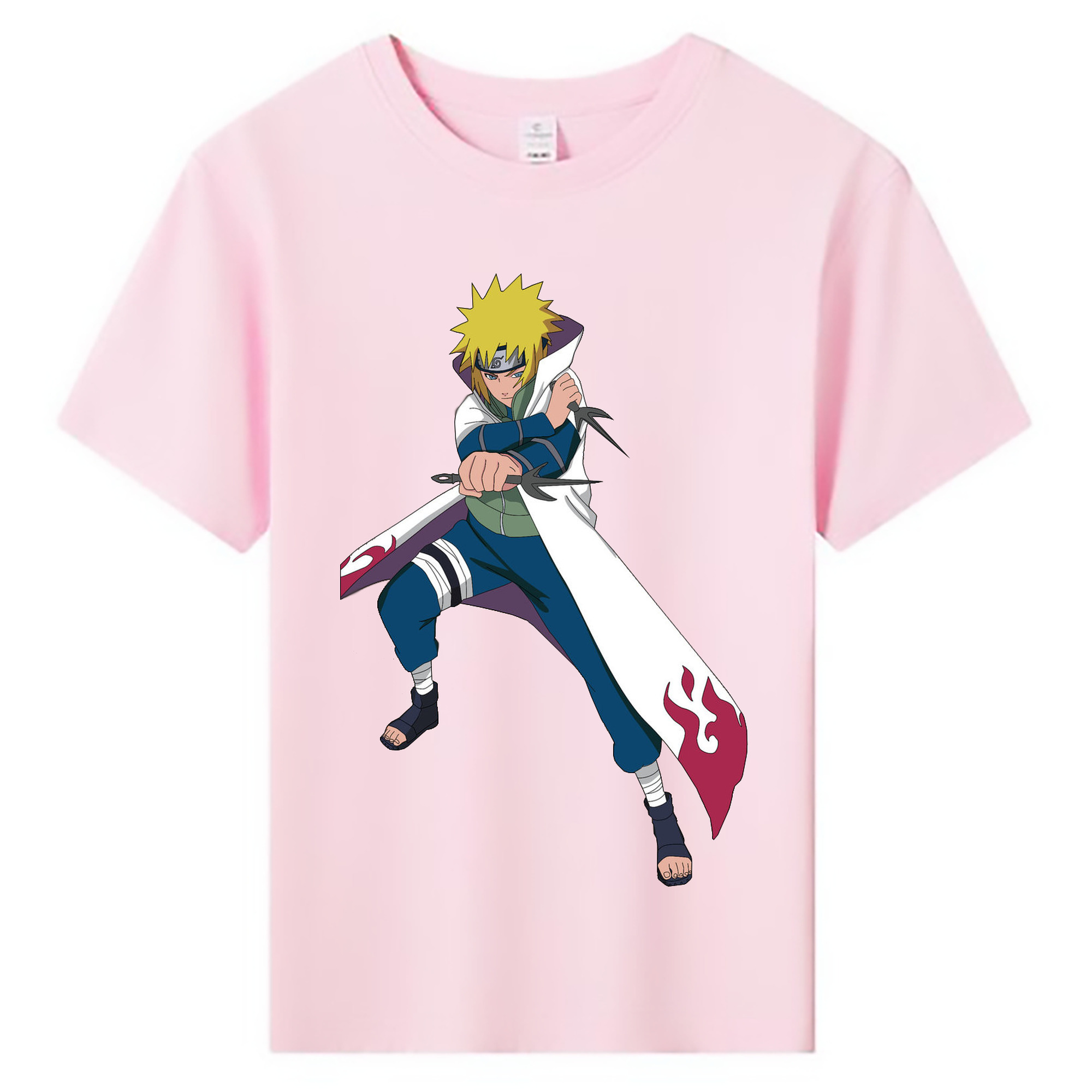 （画像用） NARUTO -ナルト- 波風 ミナト Namikaze Minato 綿100％キッズTシャツ（フロントプリント）