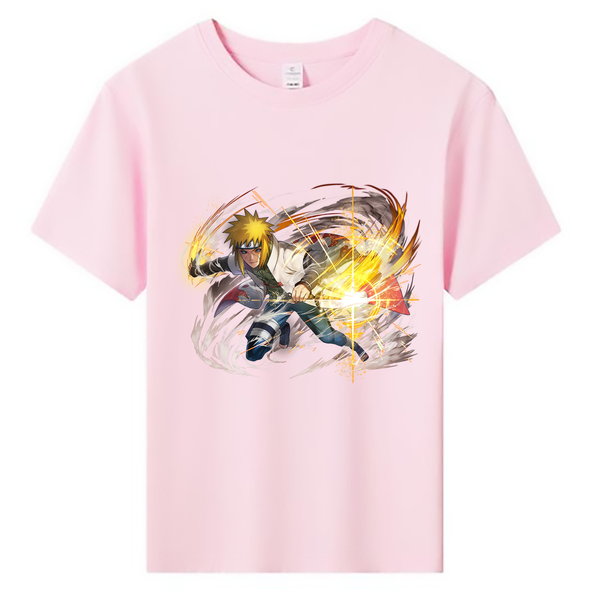 （画像用） NARUTO -ナルト- 波風 ミナト Namikaze Minato 綿100％キッズTシャツ（フロントプリント）