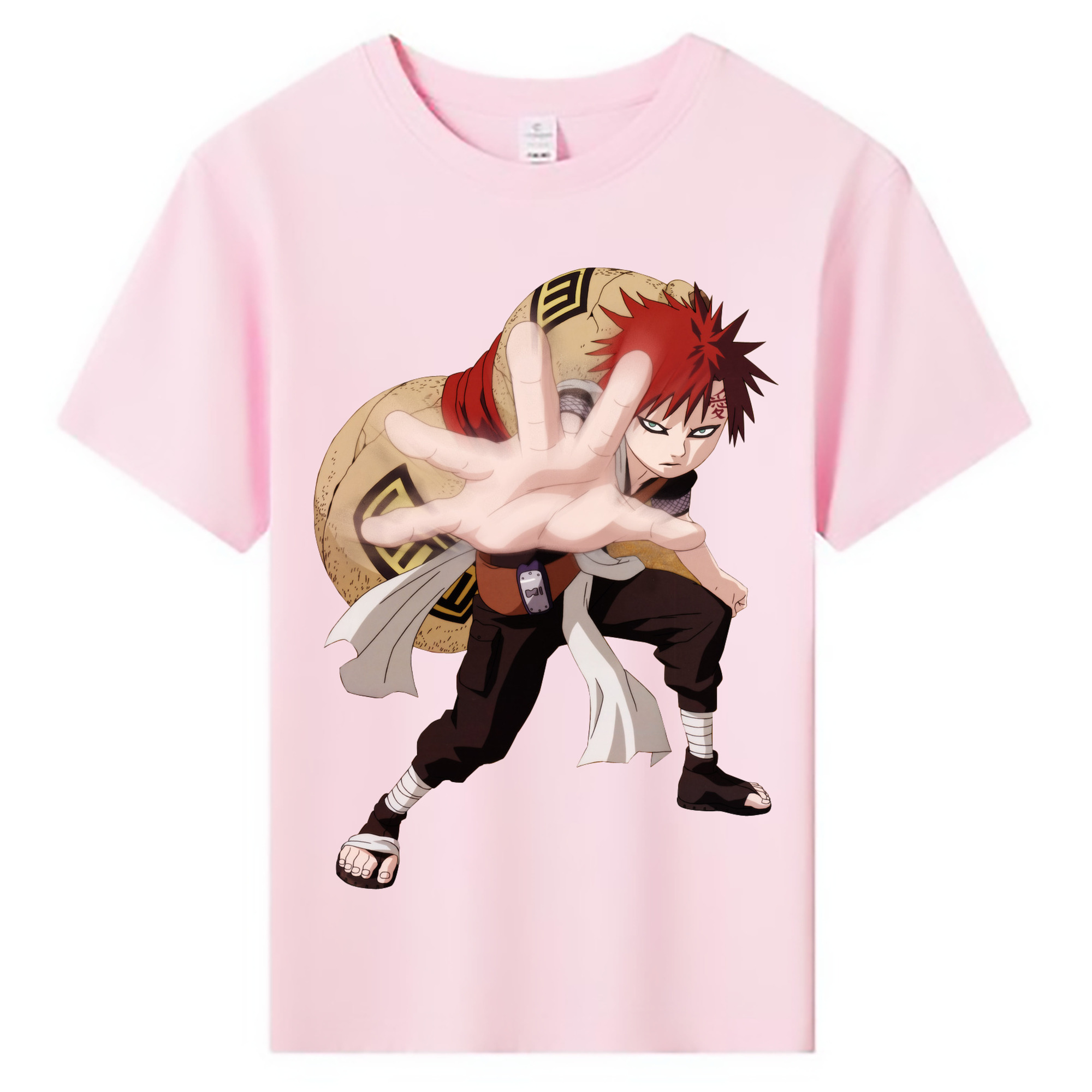 （画像用） NARUTO -ナルト- ガアラ Gaara 綿100％キッズTシャツ（フロントプリント）