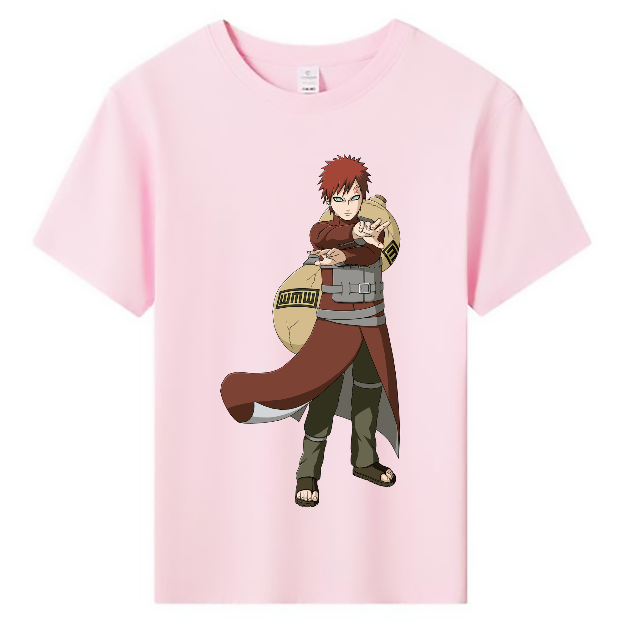 （画像用） NARUTO -ナルト- ガアラ Gaara 綿100％キッズTシャツ（フロントプリント）