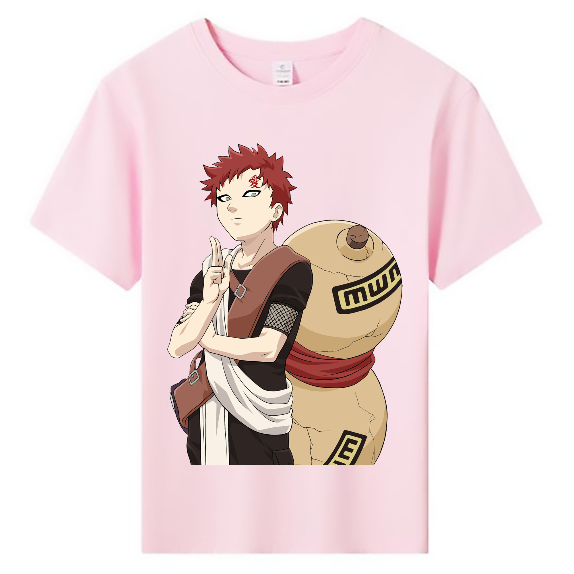 （画像用） NARUTO -ナルト- ガアラ Gaara 綿100％キッズTシャツ（フロントプリント）
