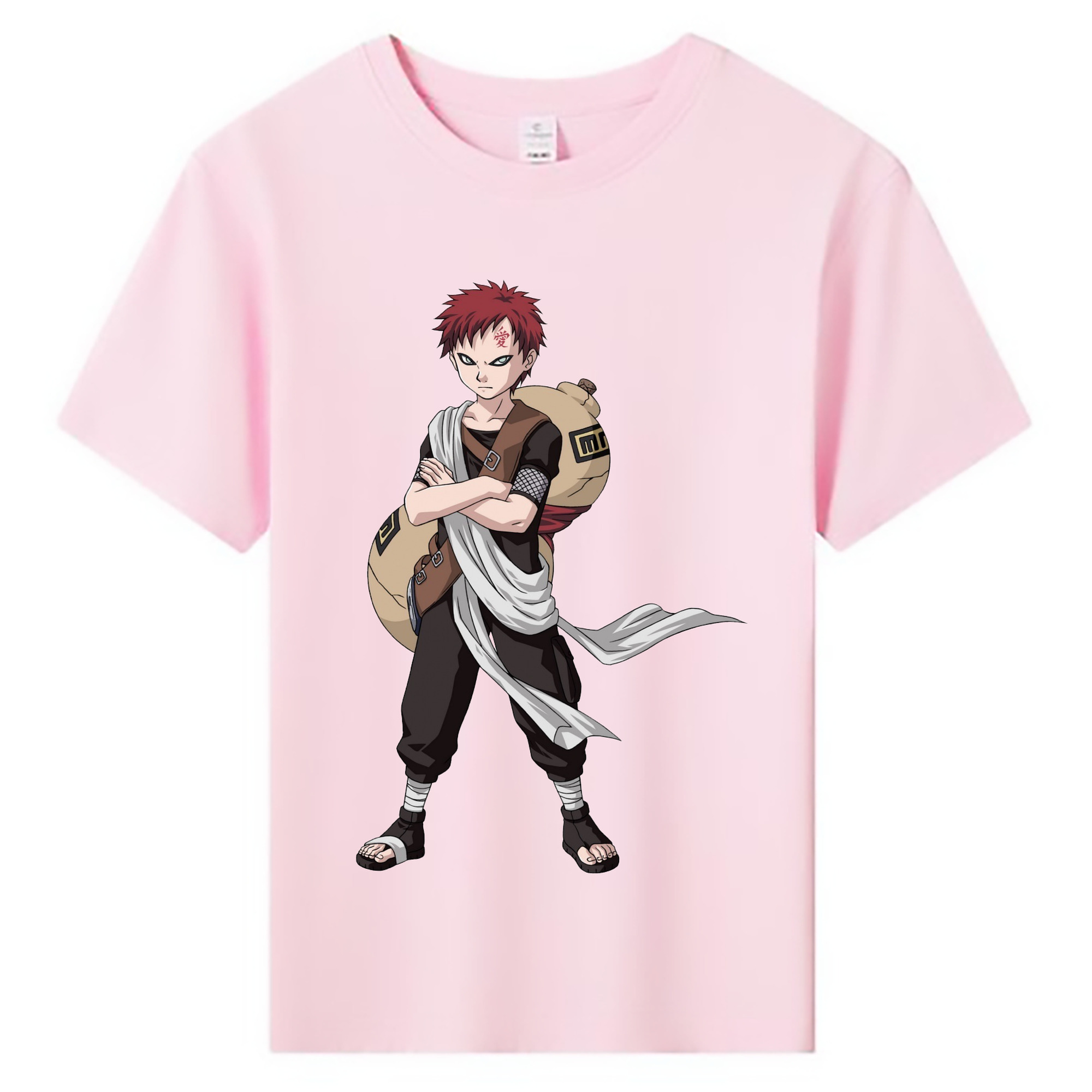 （画像用） NARUTO -ナルト- ガアラ Gaara 綿100％キッズTシャツ（フロントプリント）