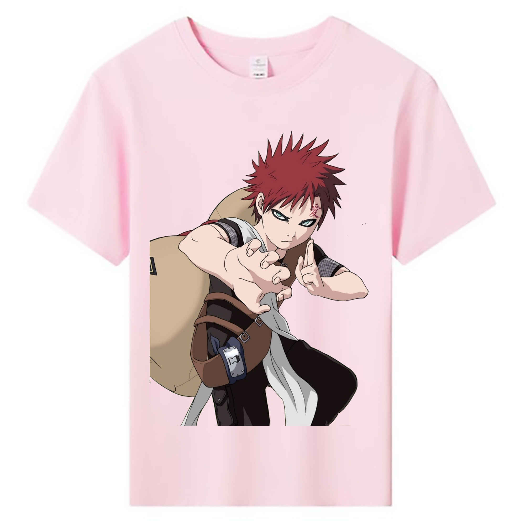 （画像用） NARUTO -ナルト- ガアラ Gaara 綿100％キッズTシャツ（フロントプリント）