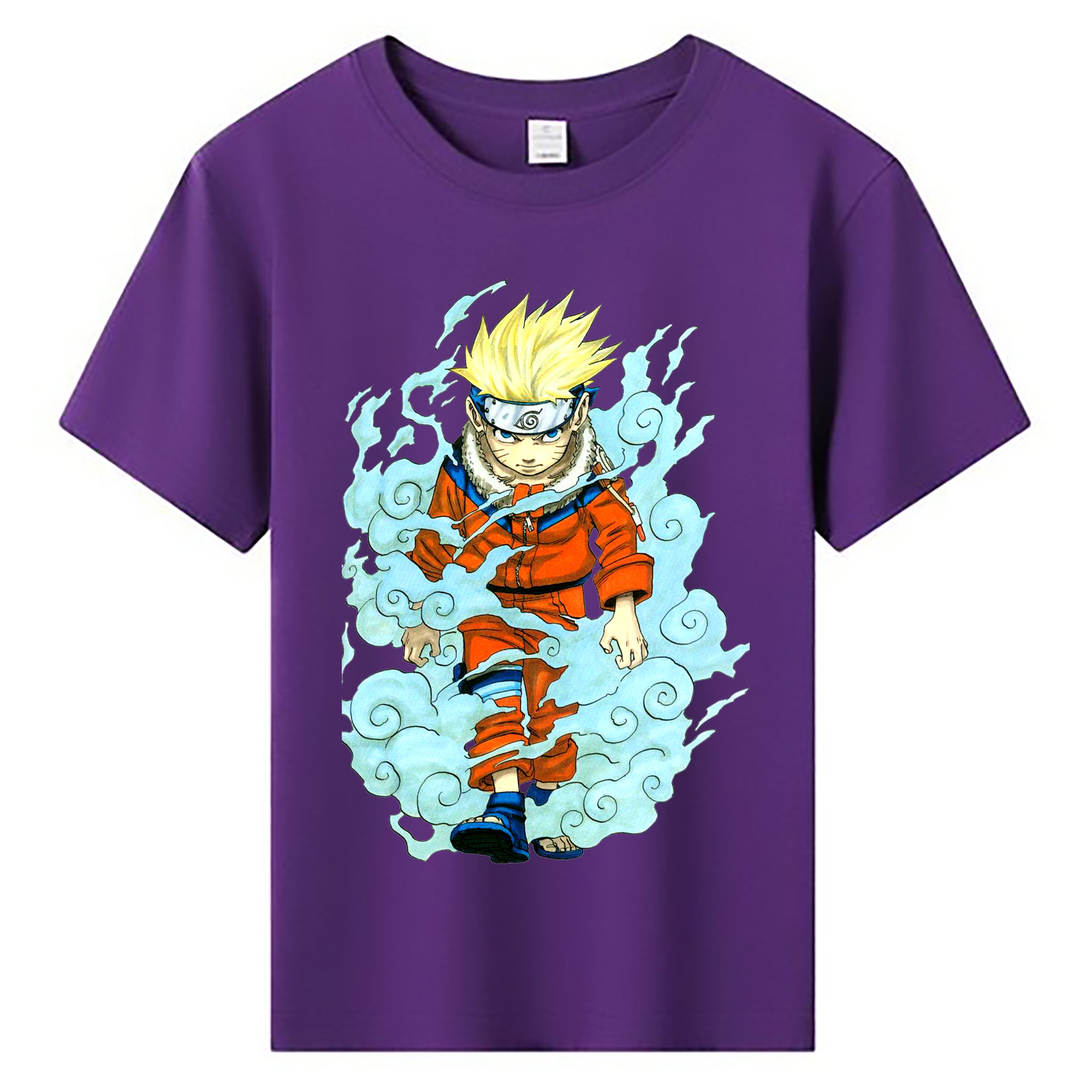 （画像用） NARUTO -ナルト- うずまき ナルト Uzumaki Naruto 綿100％キッズTシャツ（フロントプリント）