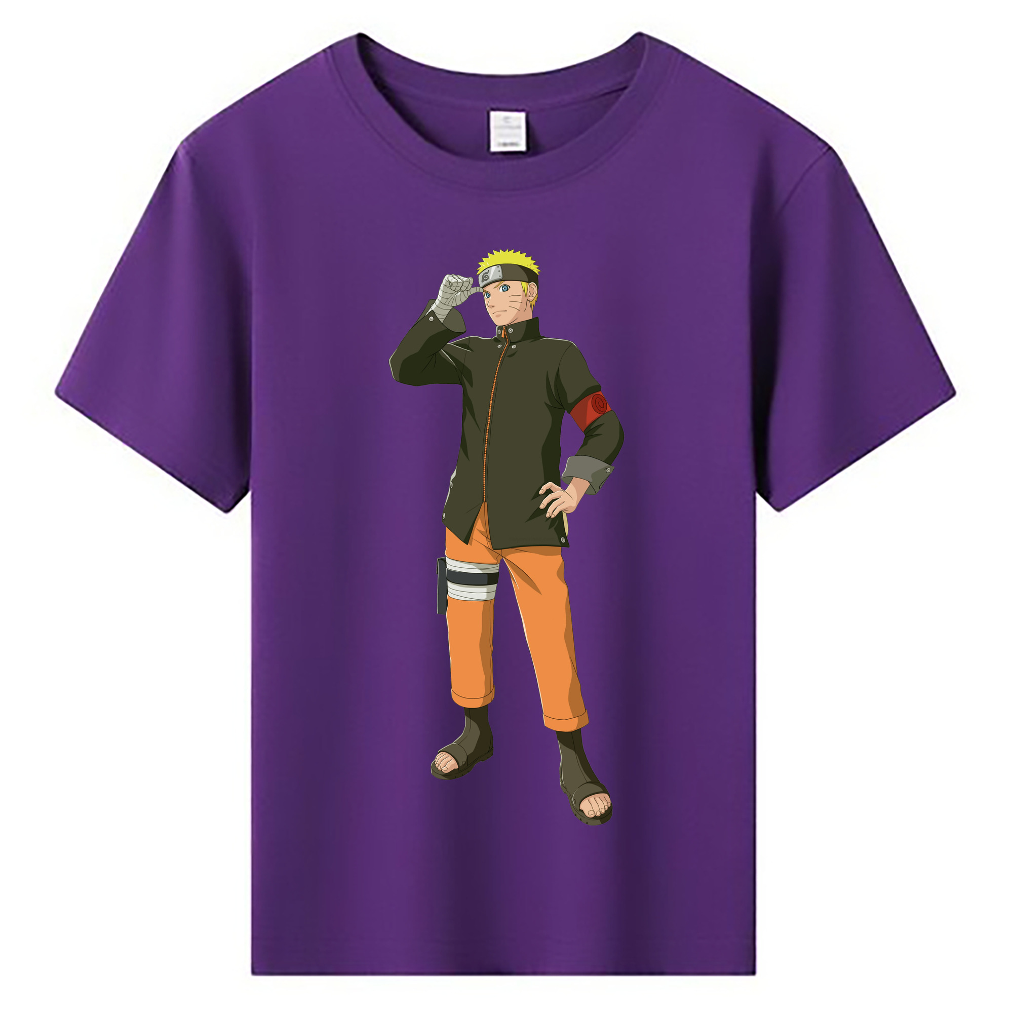 （画像用） NARUTO -ナルト- うずまき ナルト Uzumaki Naruto 綿100％キッズTシャツ（フロントプリント）