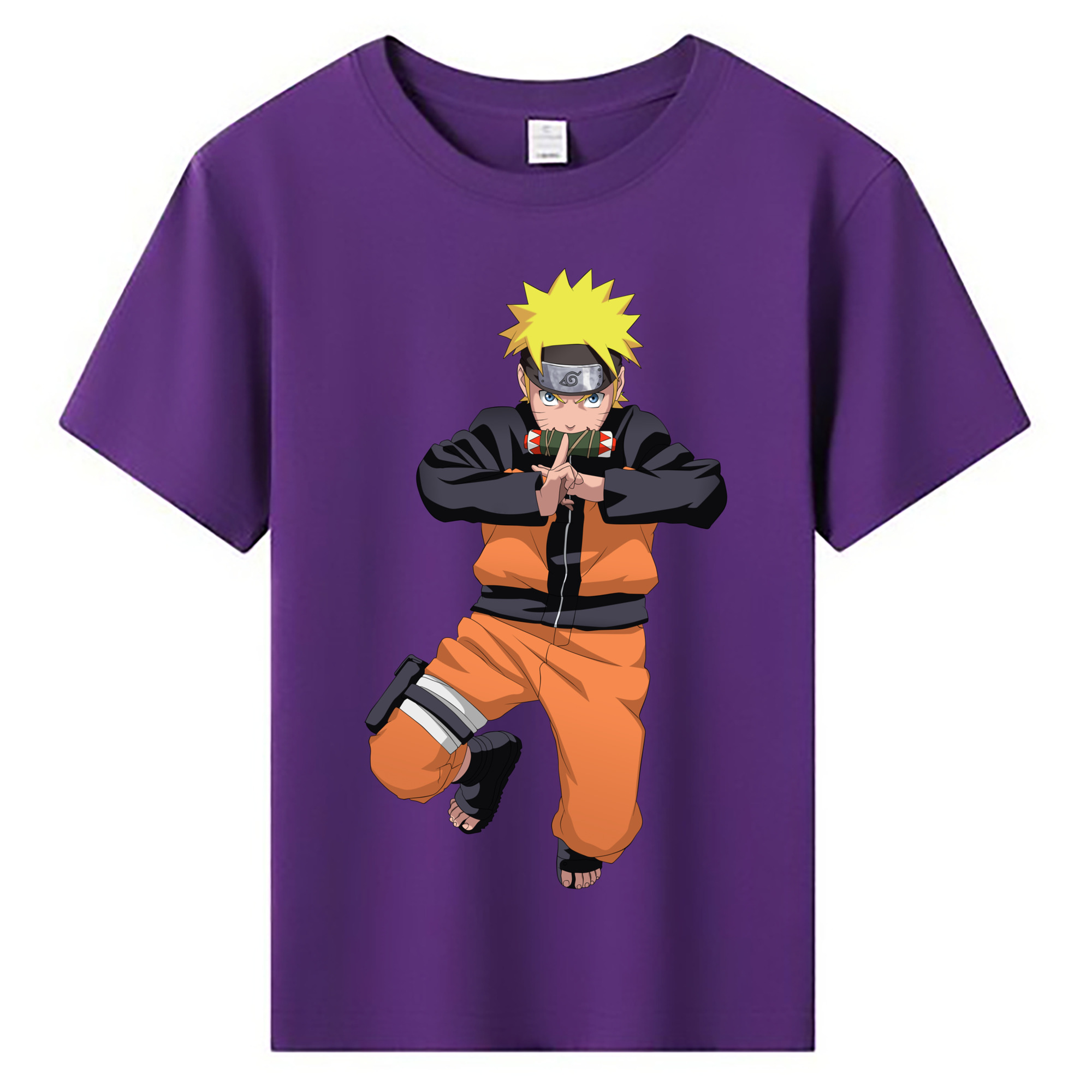 （画像用） NARUTO -ナルト- うずまき ナルト Uzumaki Naruto 綿100％キッズTシャツ（フロントプリント）
