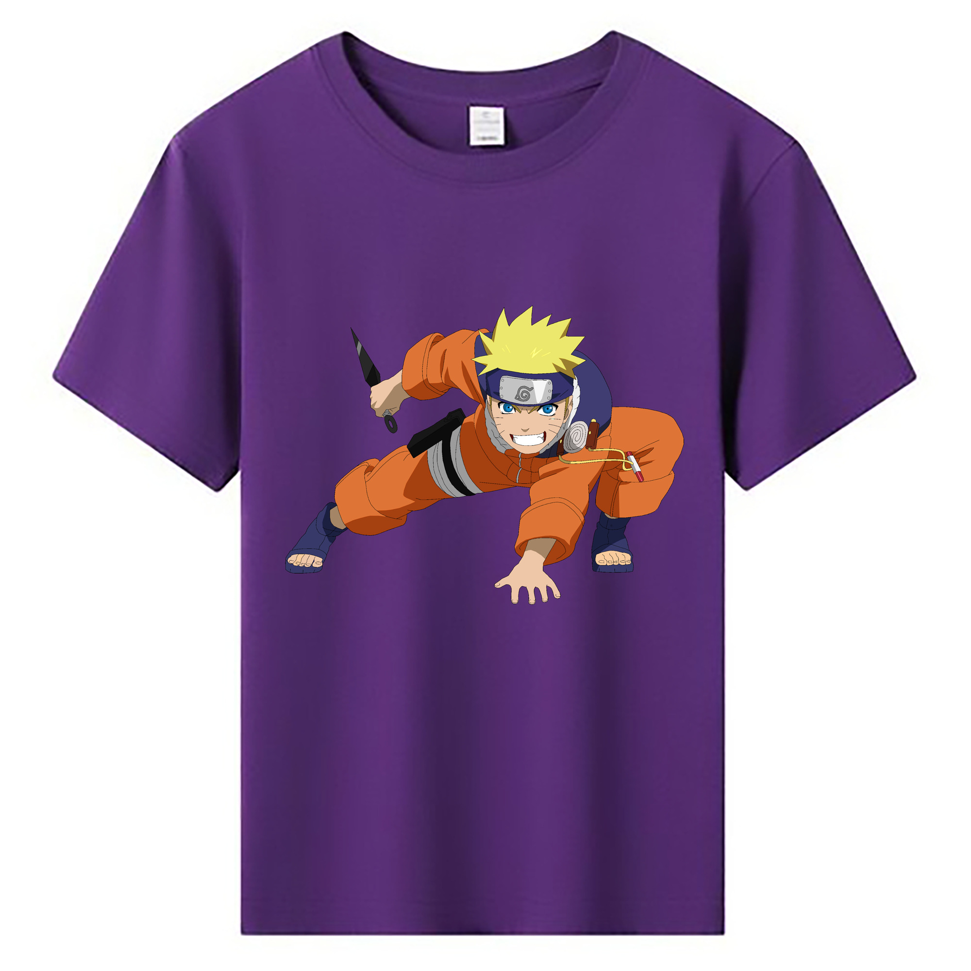 （画像用） NARUTO -ナルト- うずまき ナルト Uzumaki Naruto 綿100％キッズTシャツ（フロントプリント）