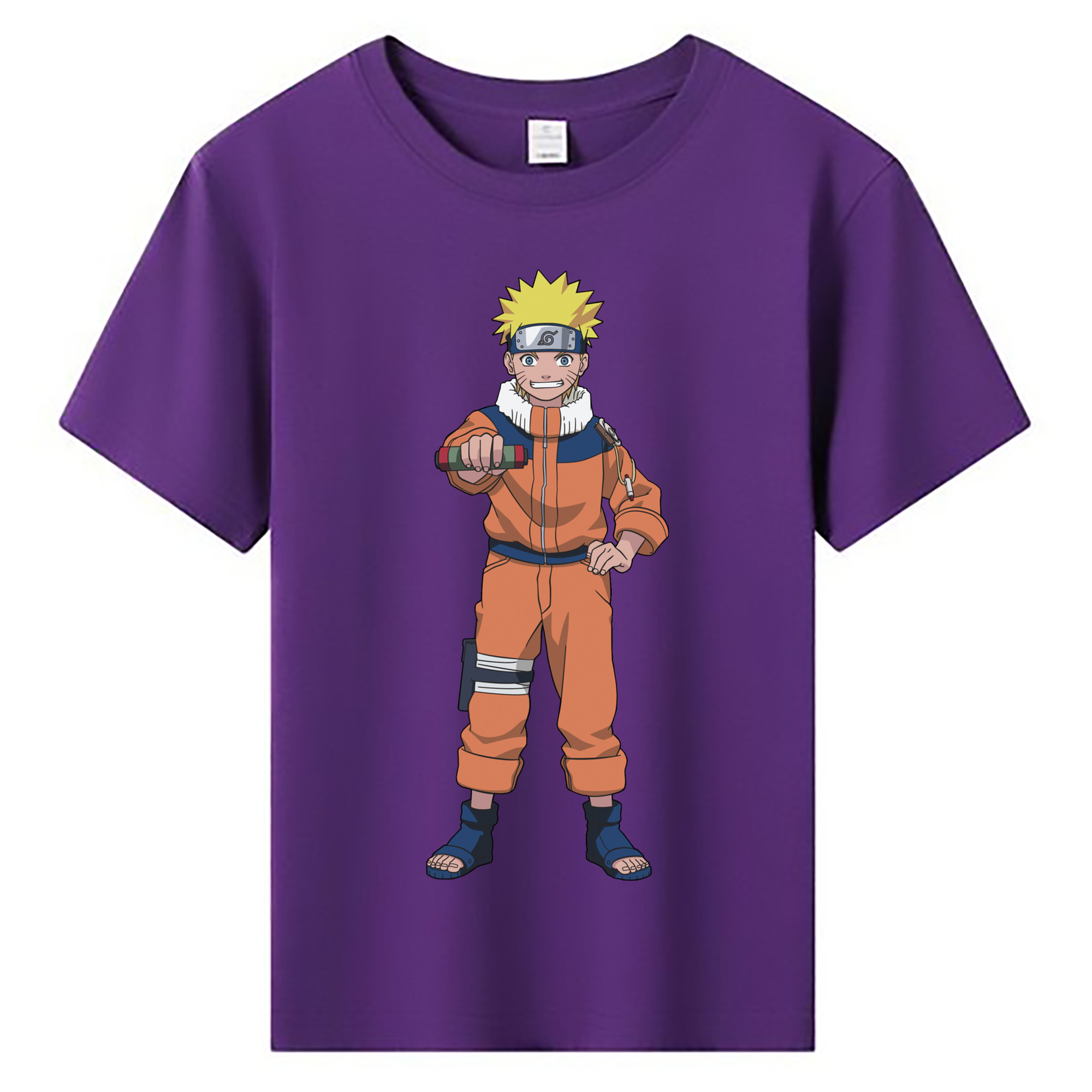 （画像用） NARUTO -ナルト- うずまき ナルト Uzumaki Naruto 綿100％キッズTシャツ（フロントプリント）