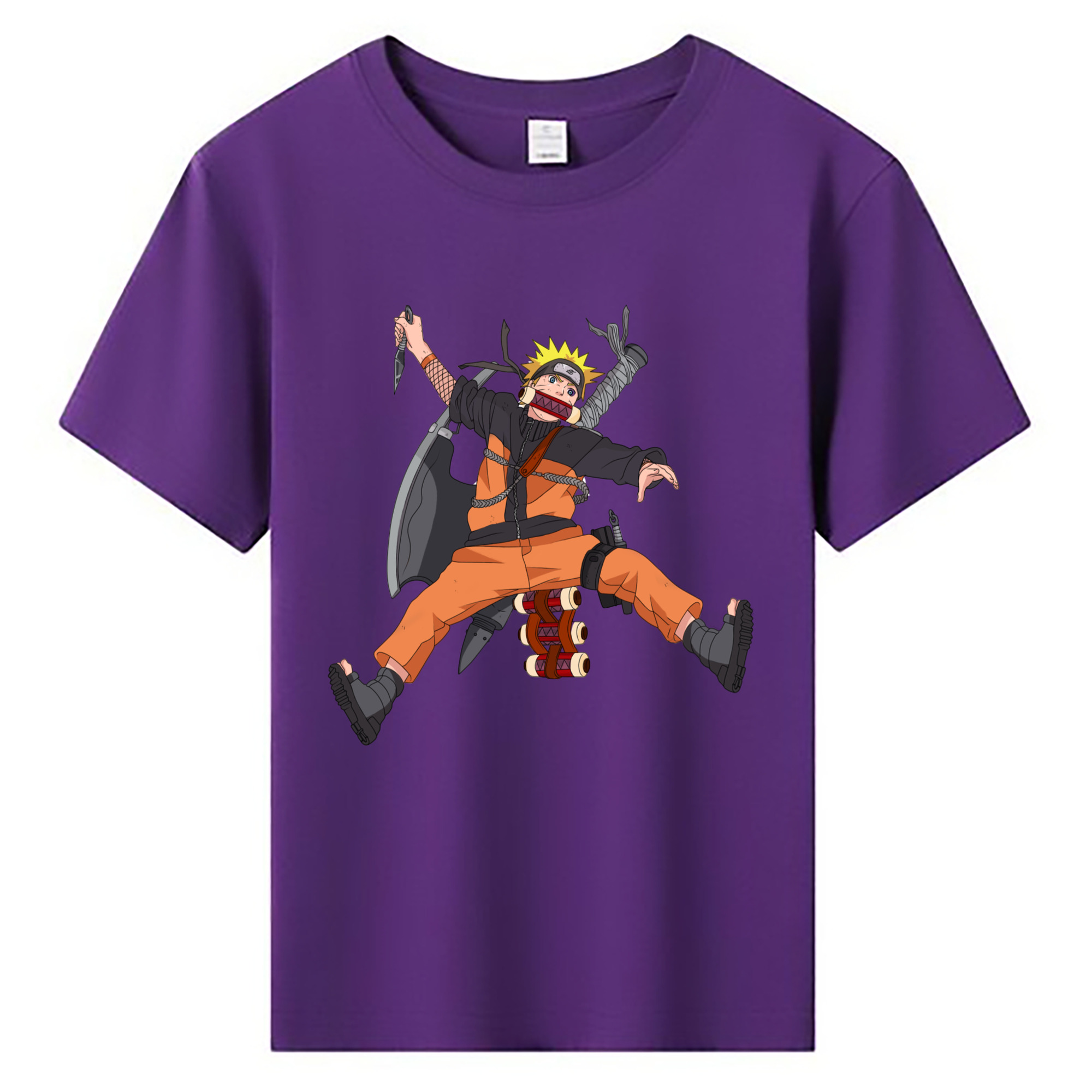 （画像用） NARUTO -ナルト- うずまき ナルト Uzumaki Naruto 綿100％キッズTシャツ（フロントプリント）