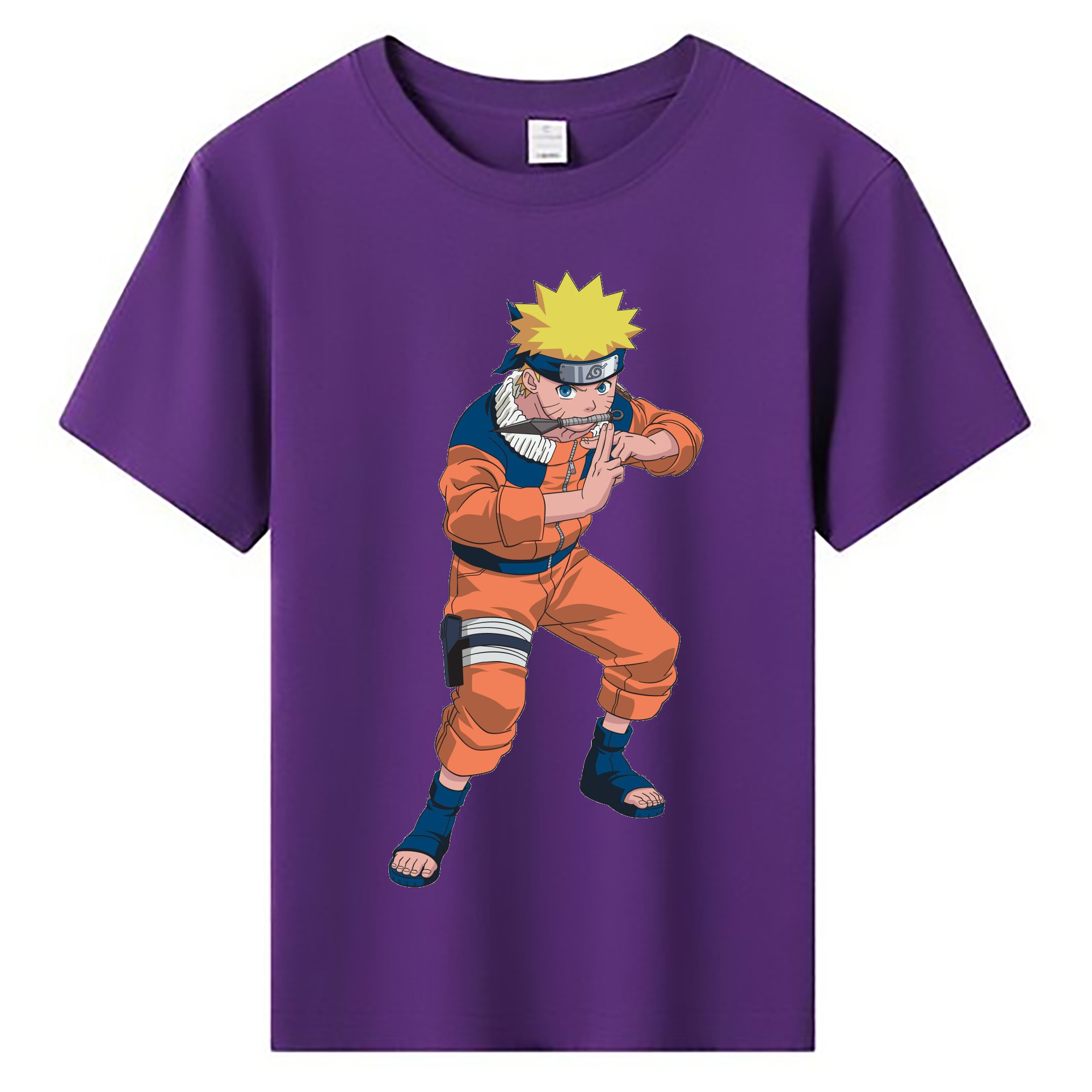 （画像用） NARUTO -ナルト- うずまき ナルト Uzumaki Naruto 綿100％キッズTシャツ（フロントプリント）