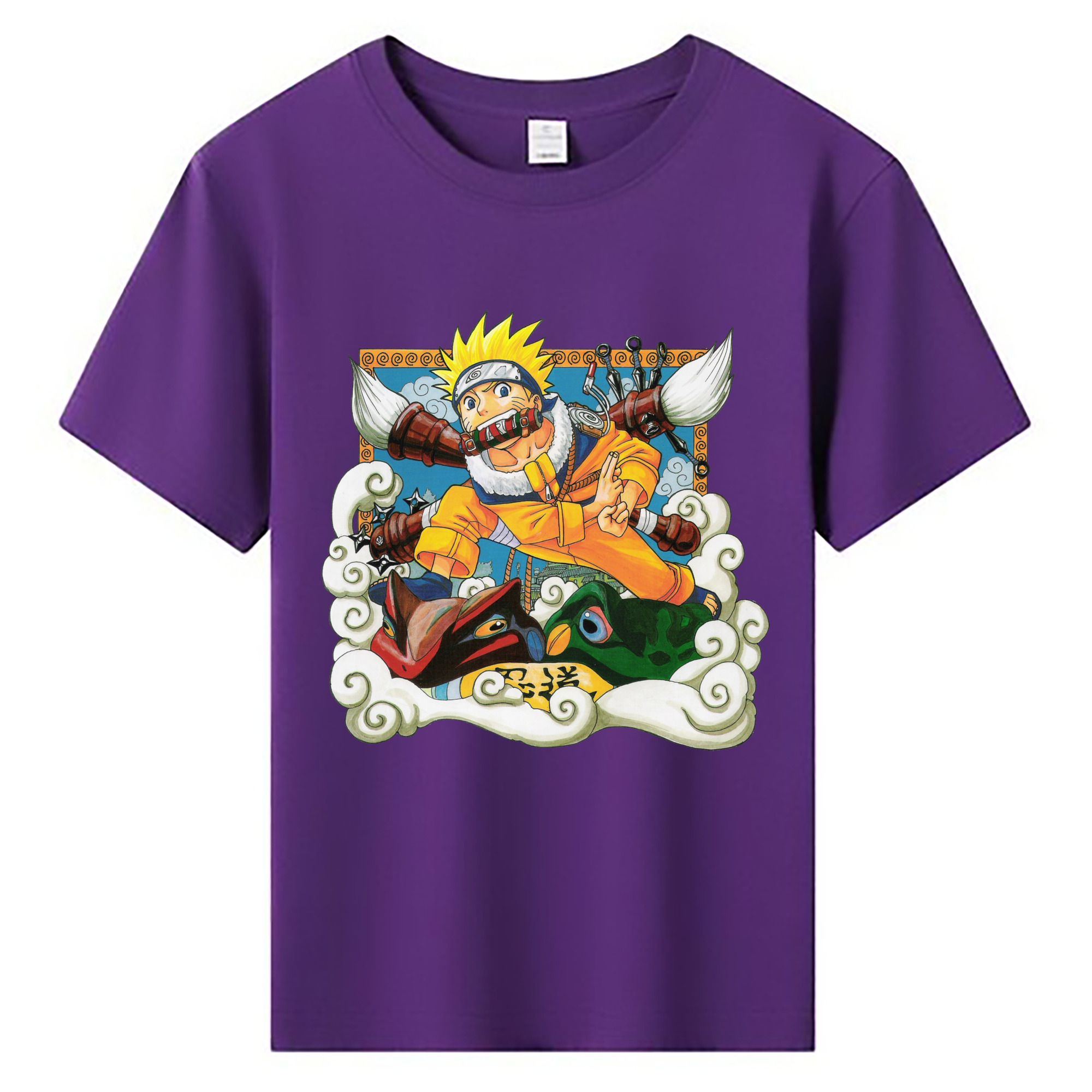 （画像用） NARUTO -ナルト- うずまき ナルト Uzumaki Naruto 綿100％キッズTシャツ（フロントプリント）