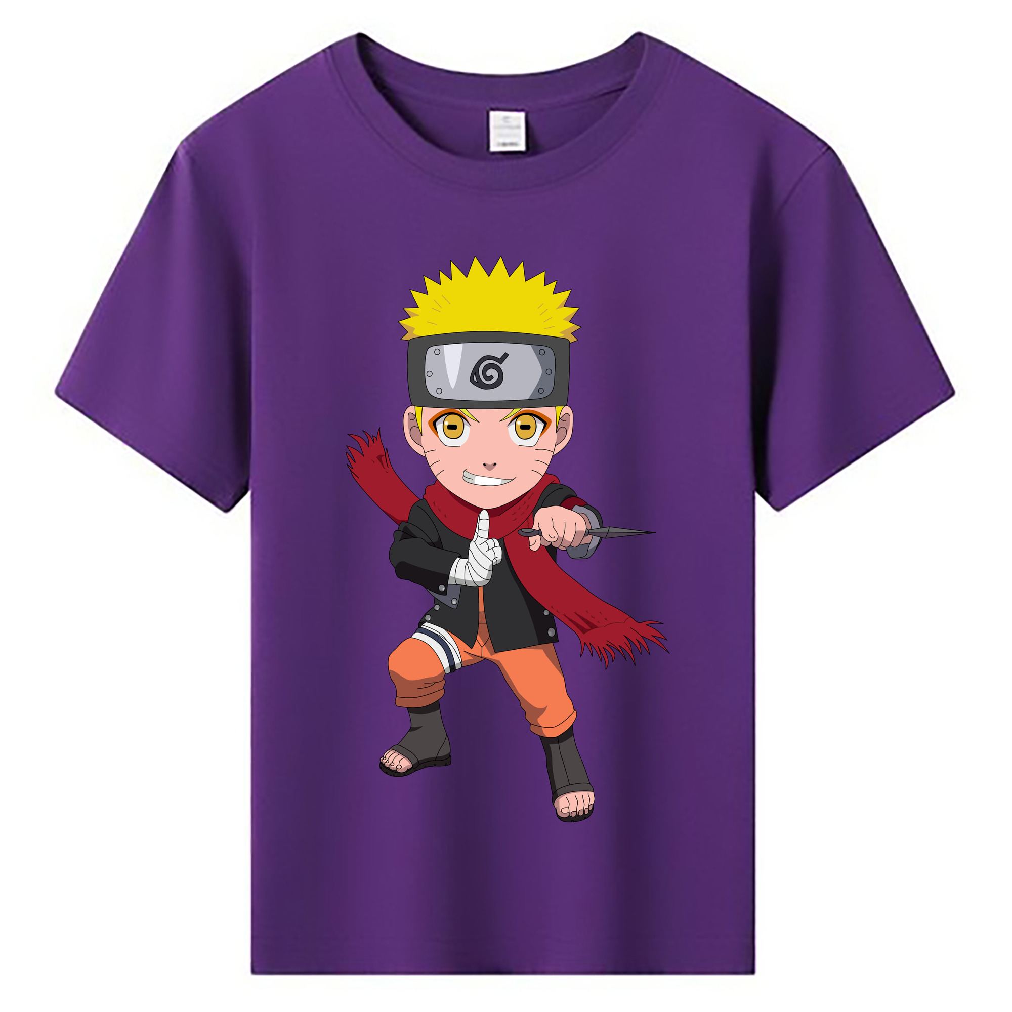 （画像用） NARUTO -ナルト- うずまき ナルト Uzumaki Naruto 綿100％キッズTシャツ（フロントプリント）