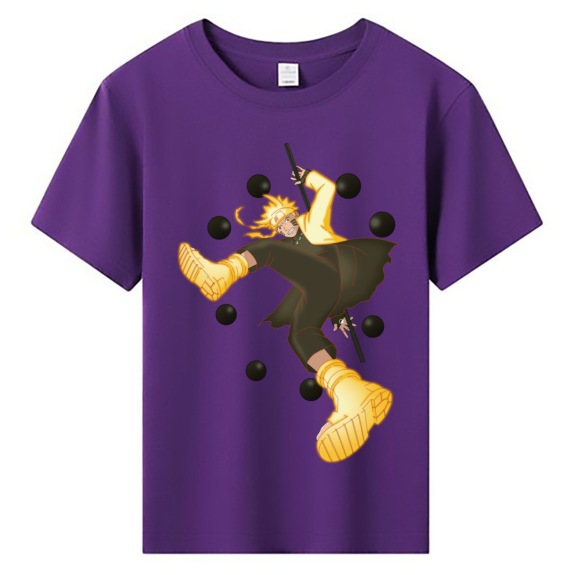 （画像用） NARUTO -ナルト- うずまき ナルト Uzumaki Naruto 綿100％キッズTシャツ（フロントプリント）